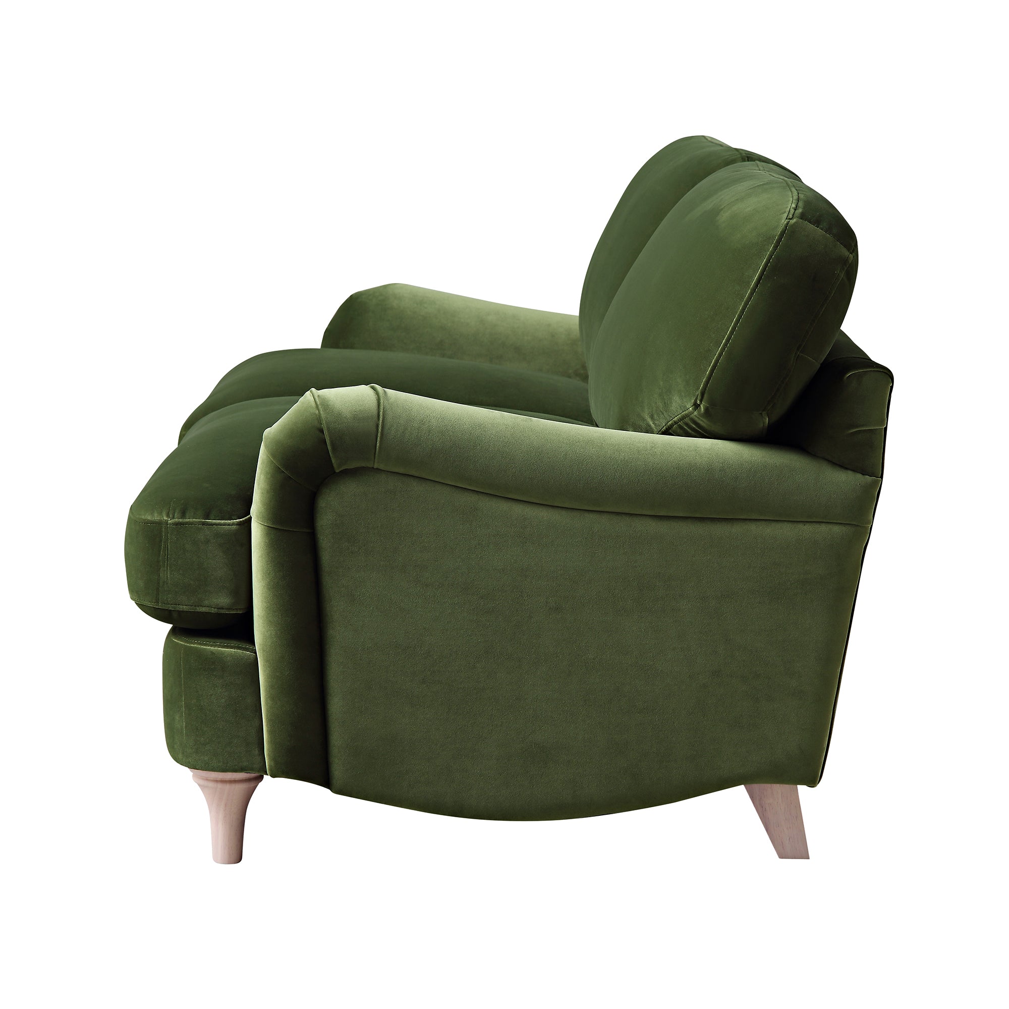 Daphnis Fern Green Velvet Sofa, 2-Seater