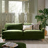 Daphnis Fern Green Velvet Sofa, 3-Seater