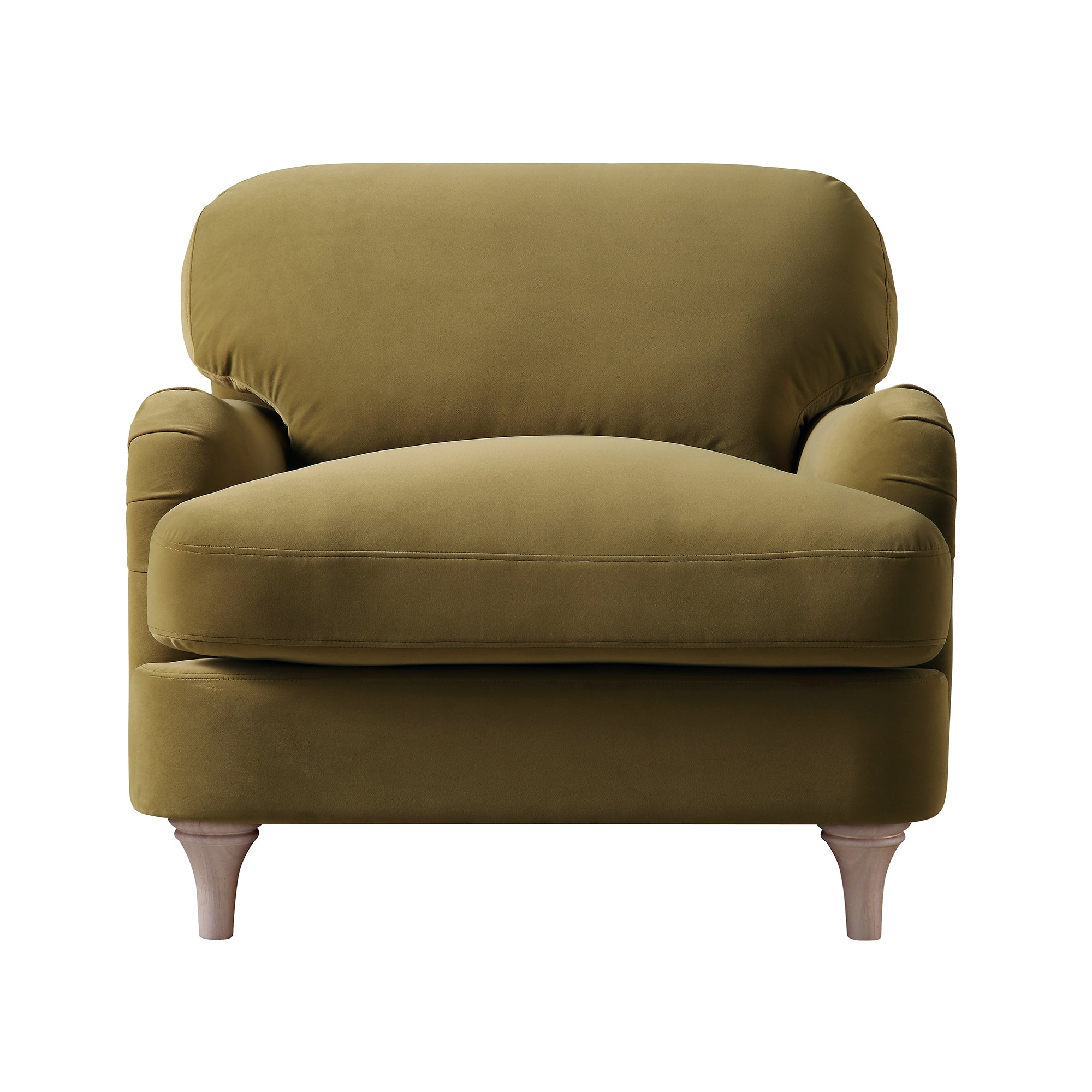 Daphnis Fudge Velvet Sofa, 1-Seater