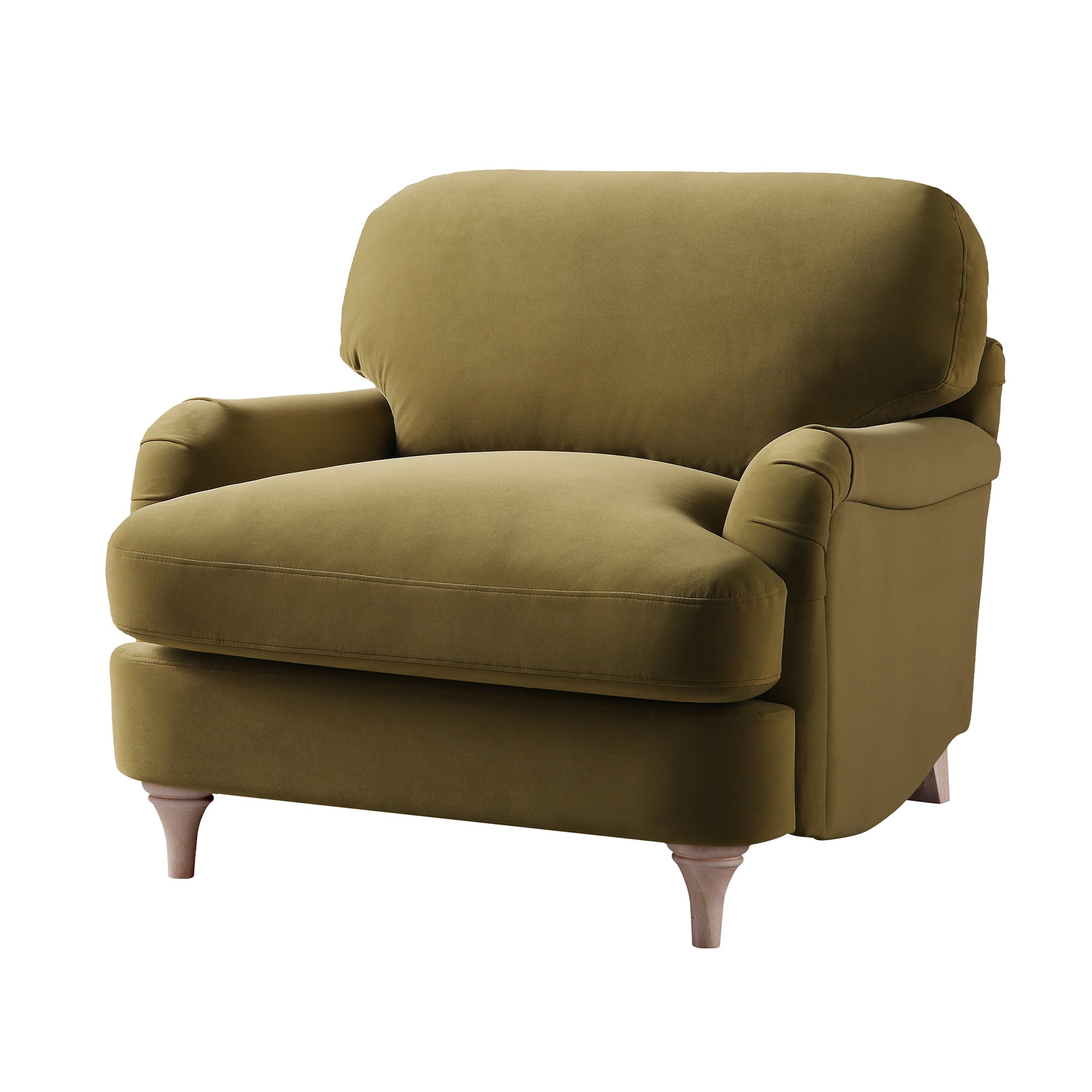 Daphnis Fudge Velvet Sofa, 1-Seater