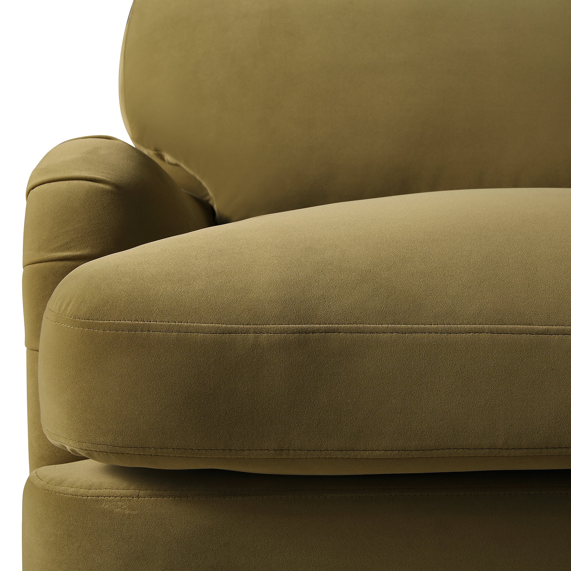 Daphnis Fudge Velvet Sofa, 1-Seater