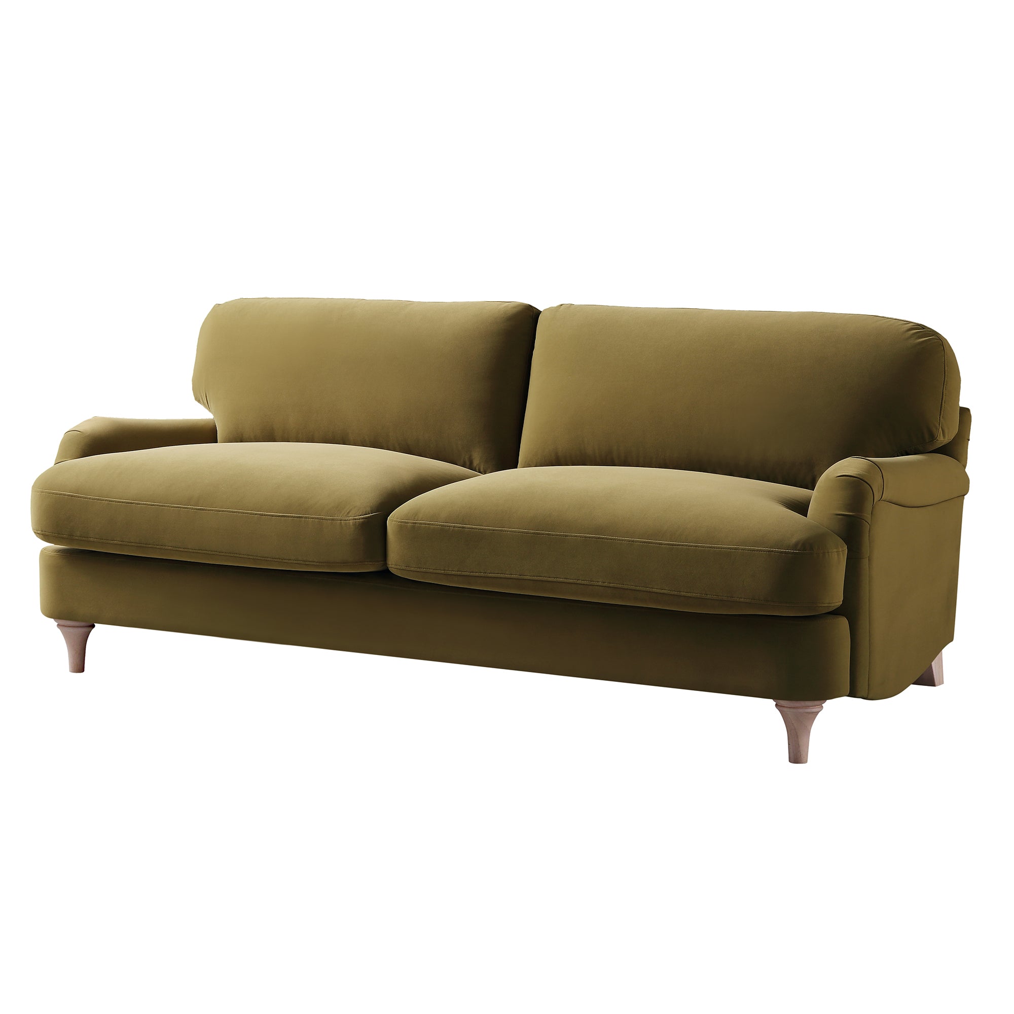 Daphnis Fudge Velvet Sofa, 3-Seater