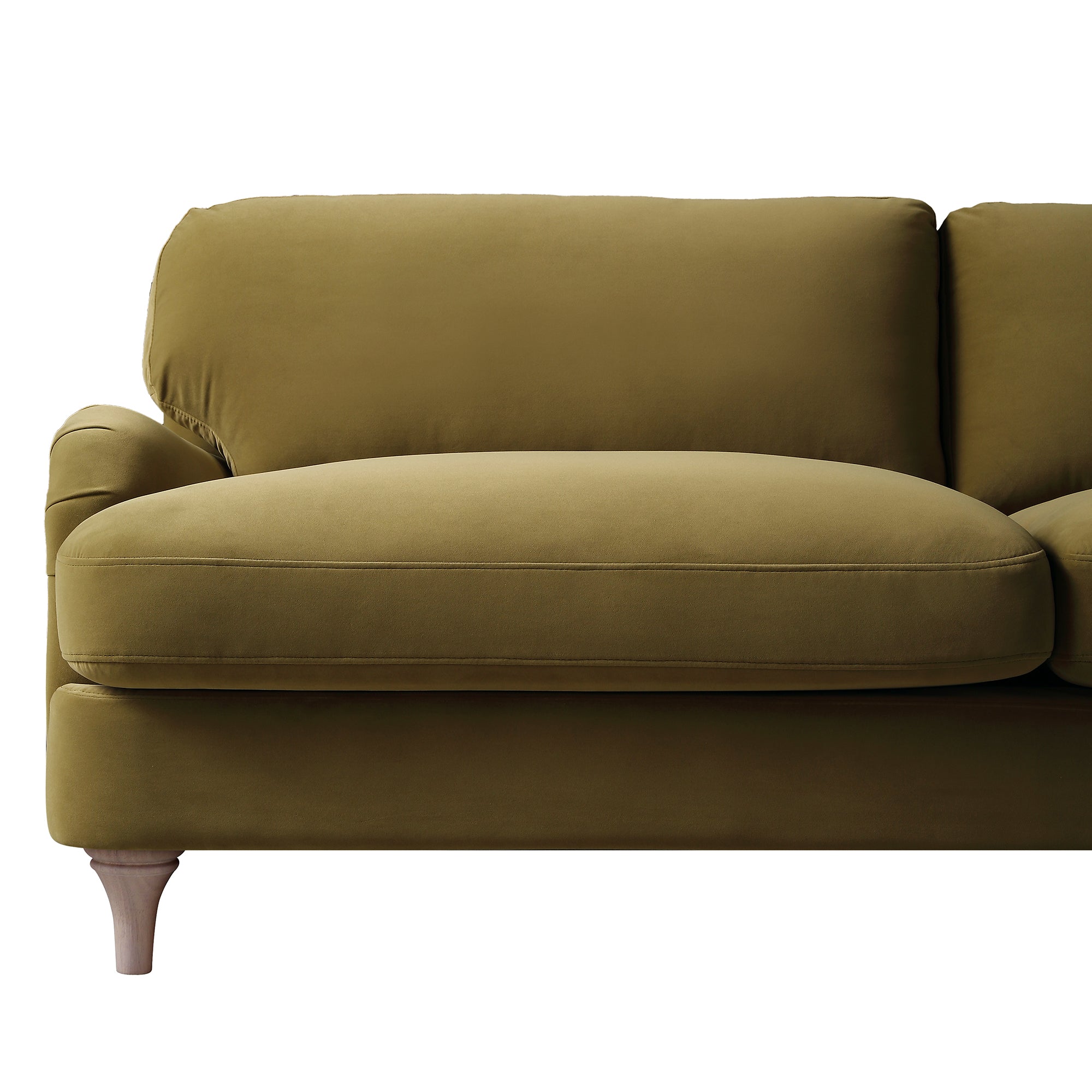 Daphnis Fudge Velvet Sofa, 3-Seater