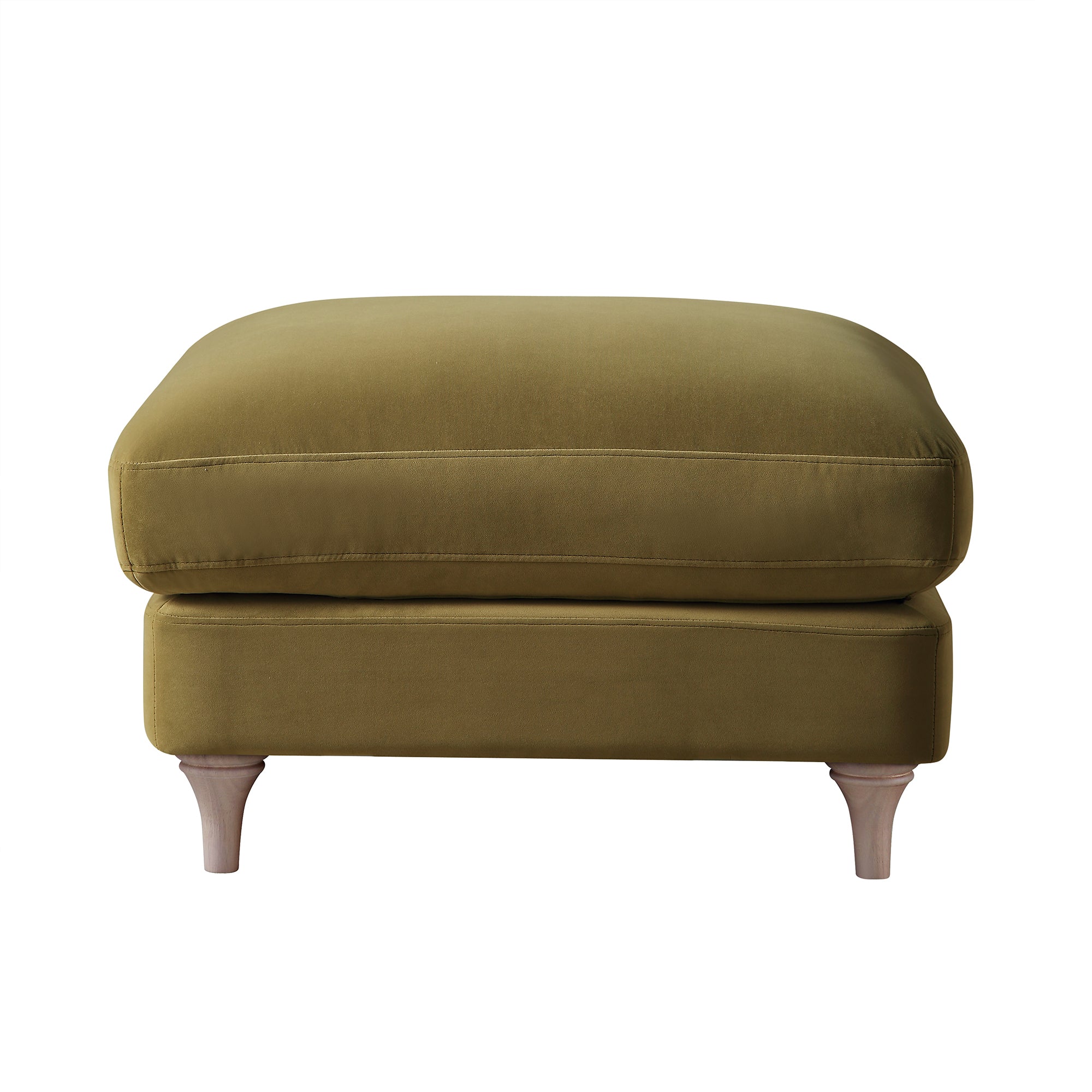 Daphnis Fudge Velvet Sofa, Footstool