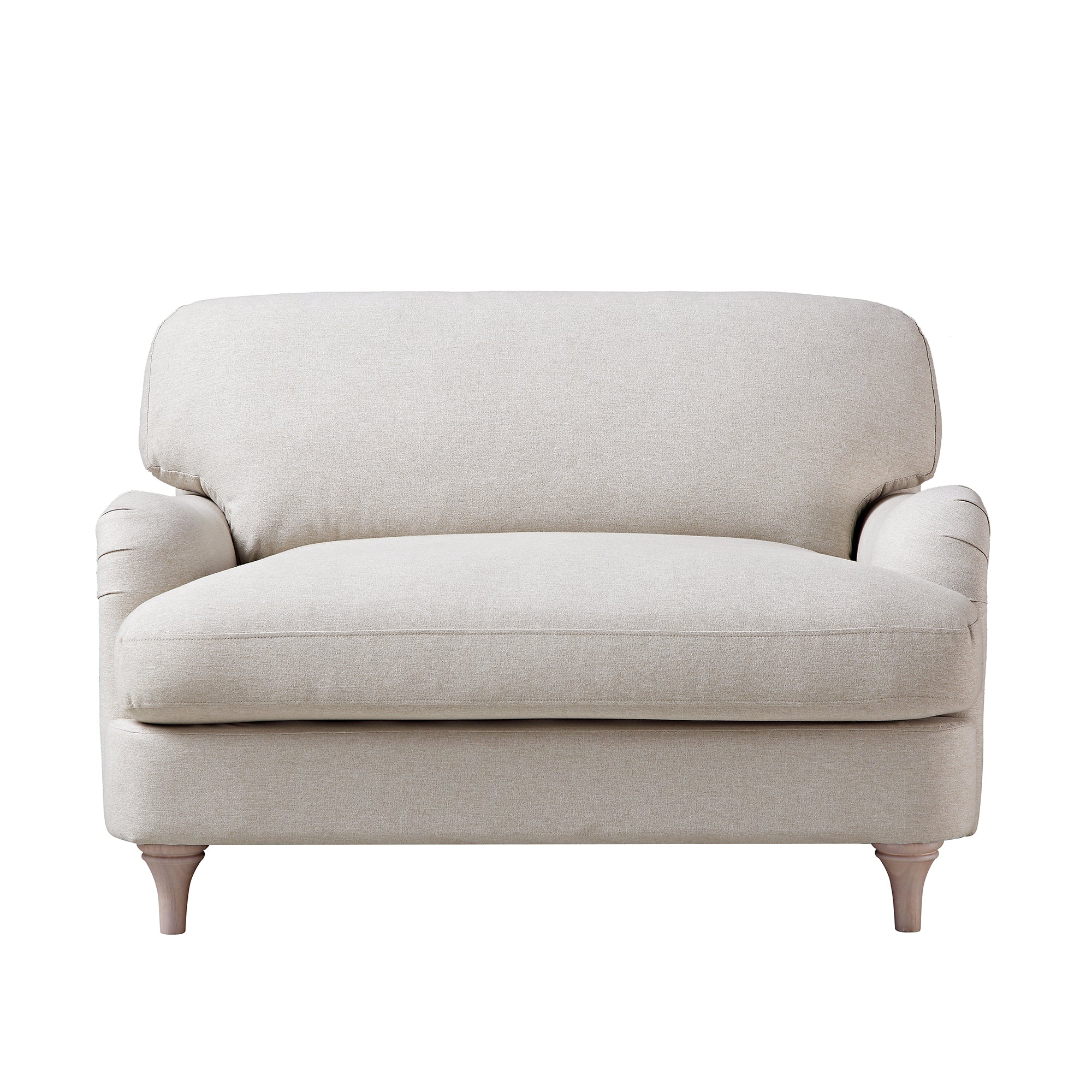 Daphnis Oatmeal Fabric Sofa, Loveseat