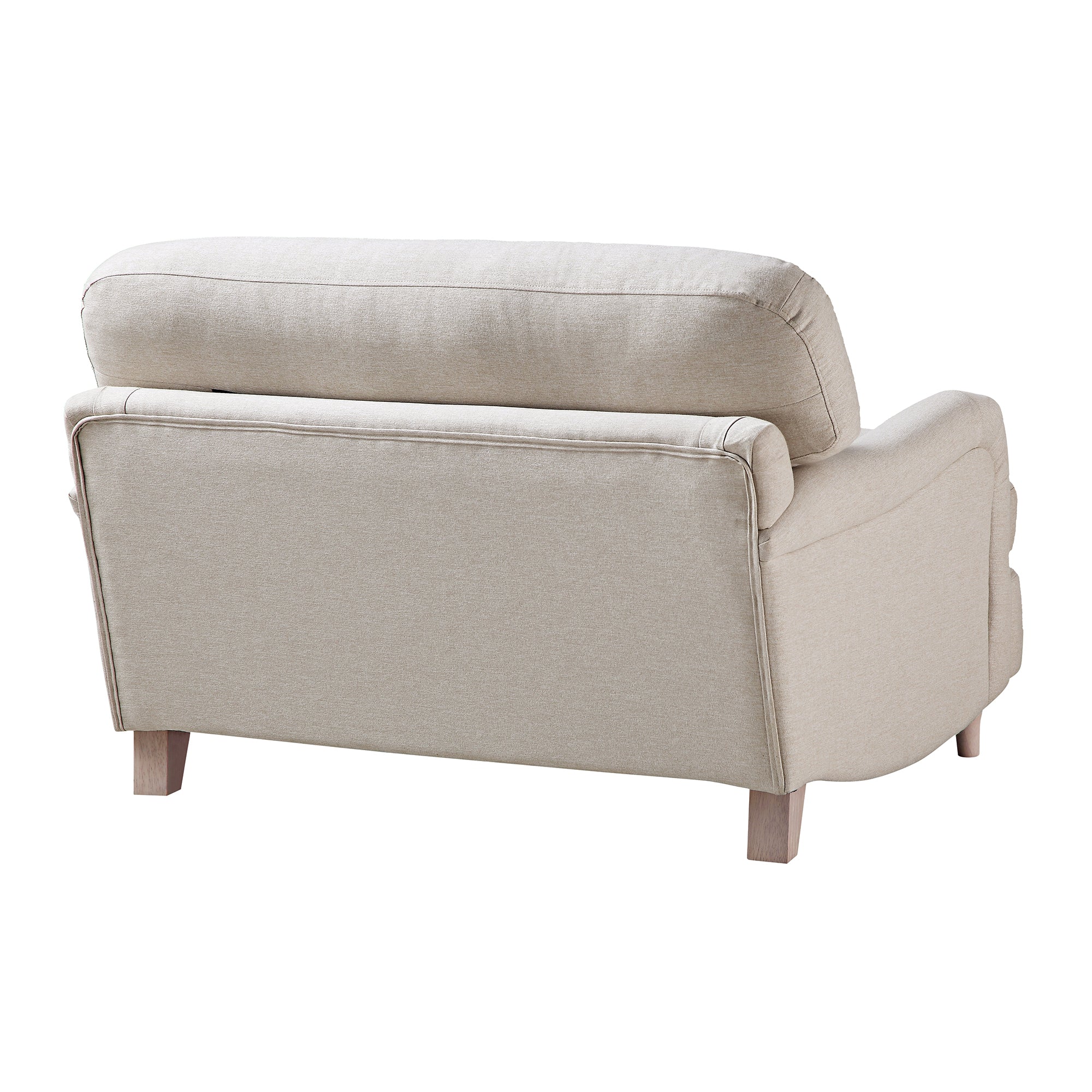 Daphnis Oatmeal Fabric Sofa, Loveseat