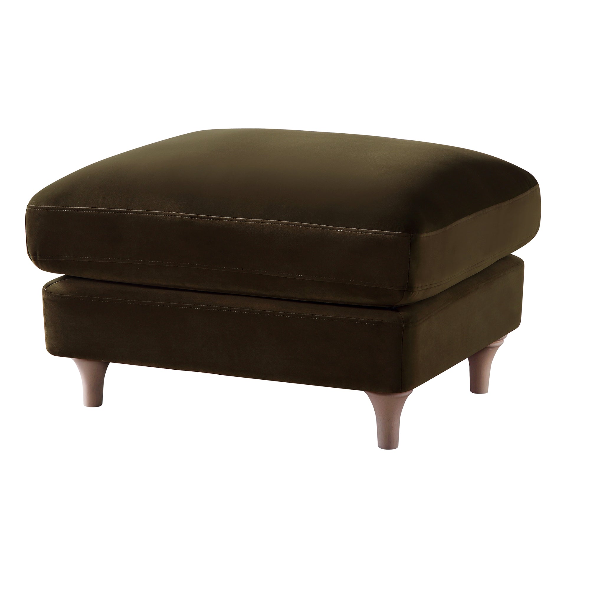 Daphnis Seaweed Velvet Sofa, Footstool