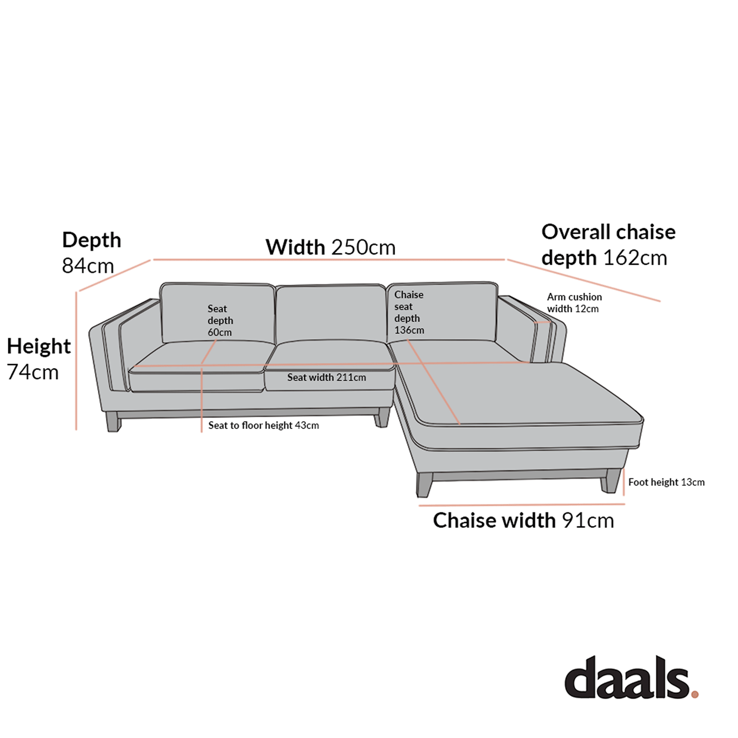 Dipley Oatmeal Woven Fabric Sofa, Grande Chaise Sofa Right Hand