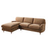 Daphnis Camel Velvet Sofa, Grande Chaise Sofa Left Hand