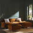 Daphnis Cinnamon Velvet Sofa, Grande Chaise Sofa Right Hand