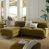 Daphnis Fudge Velvet Sofa, Grande Chaise Sofa Left Hand