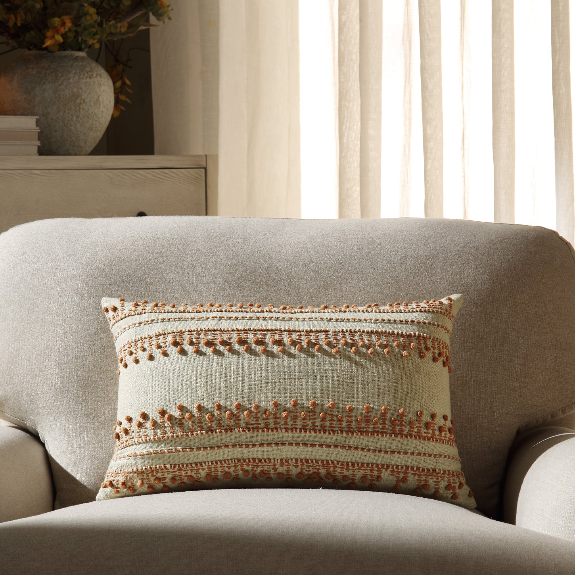 Aubrey Collection French Knot Cushion