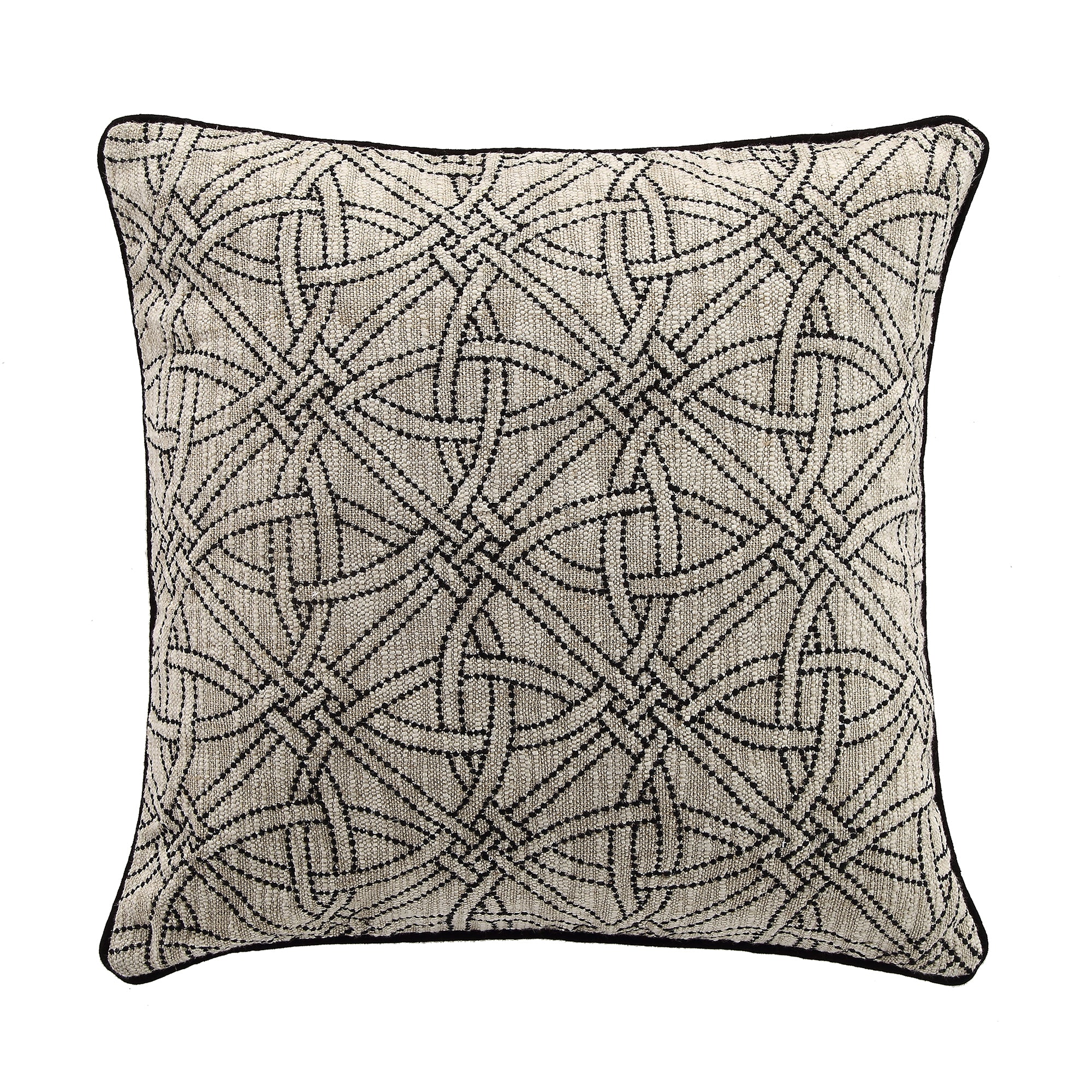 Baja Monochrome Illusion Embroidered Cushion