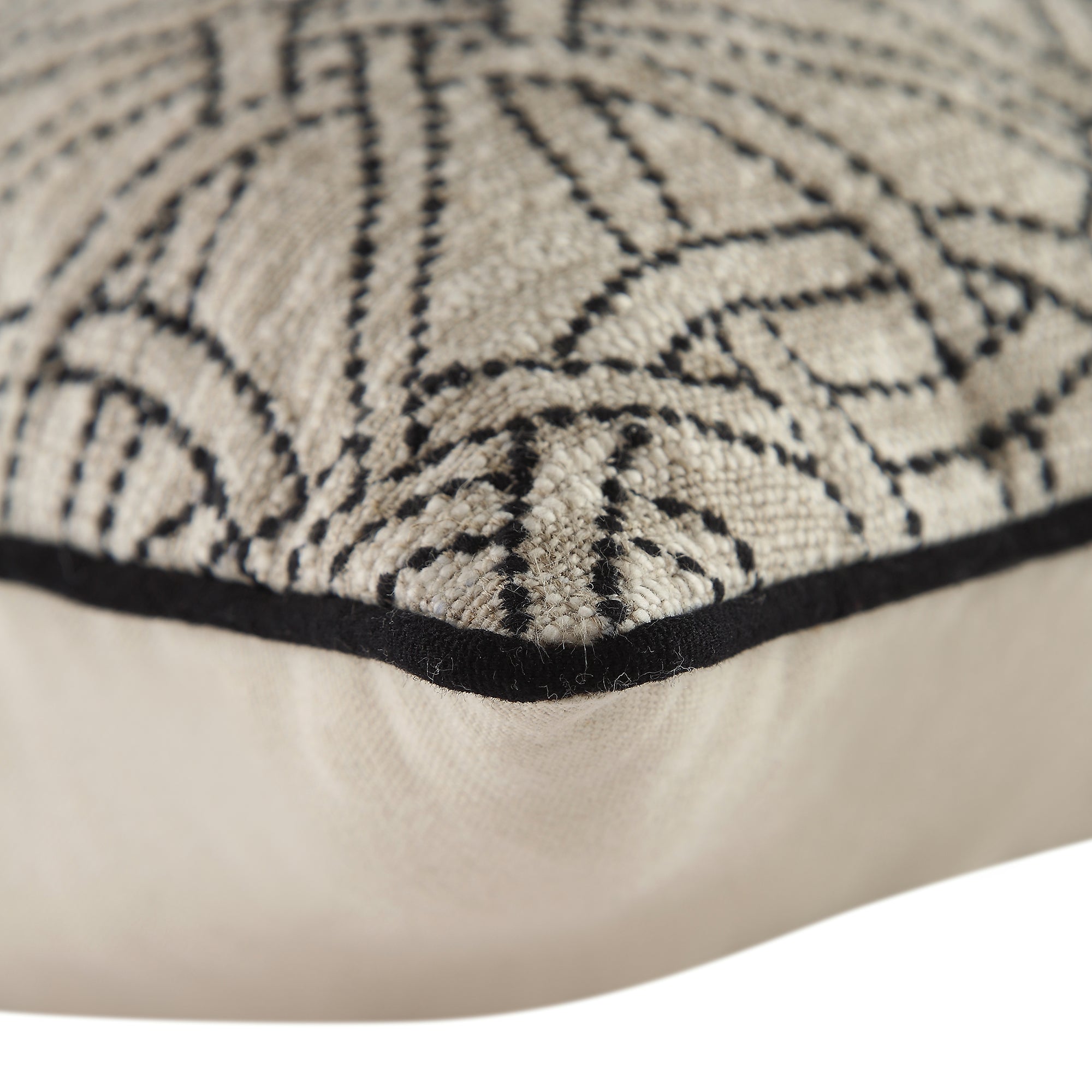 Baja Monochrome Illusion Embroidered Cushion