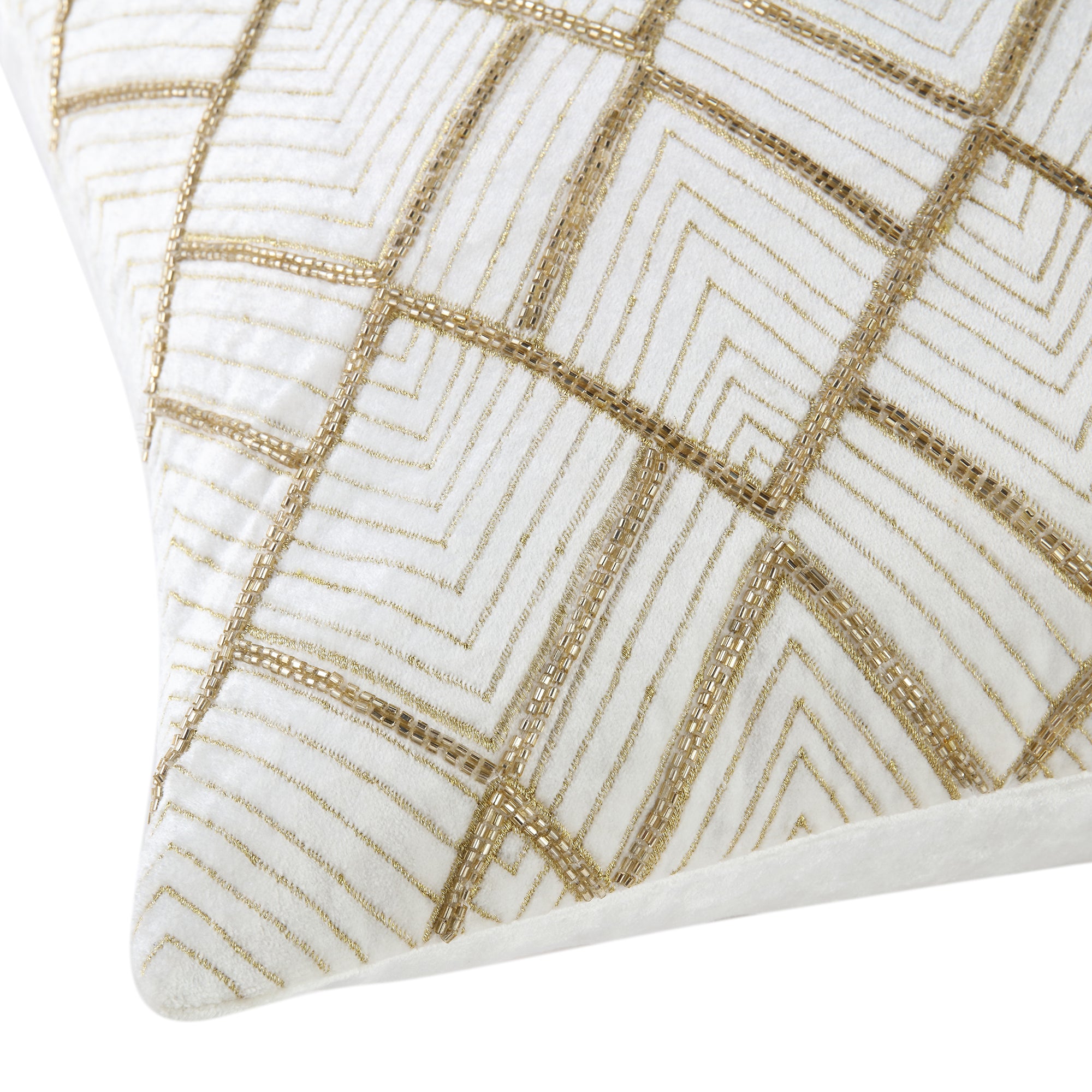 Luxe Collection Empire Hand Beaded Velvet Cushion