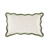 Evie 100%Linen Cedar Green Scalloped Rectangular Cushion