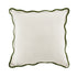 Evie 100%Linen Cedar Green Scalloped Square Cushion