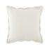 Evie 100%Linen Powder White Scalloped Square Cushion