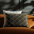 Luxe Collection Greta Beaded Moss Cotton Velvet Cushion