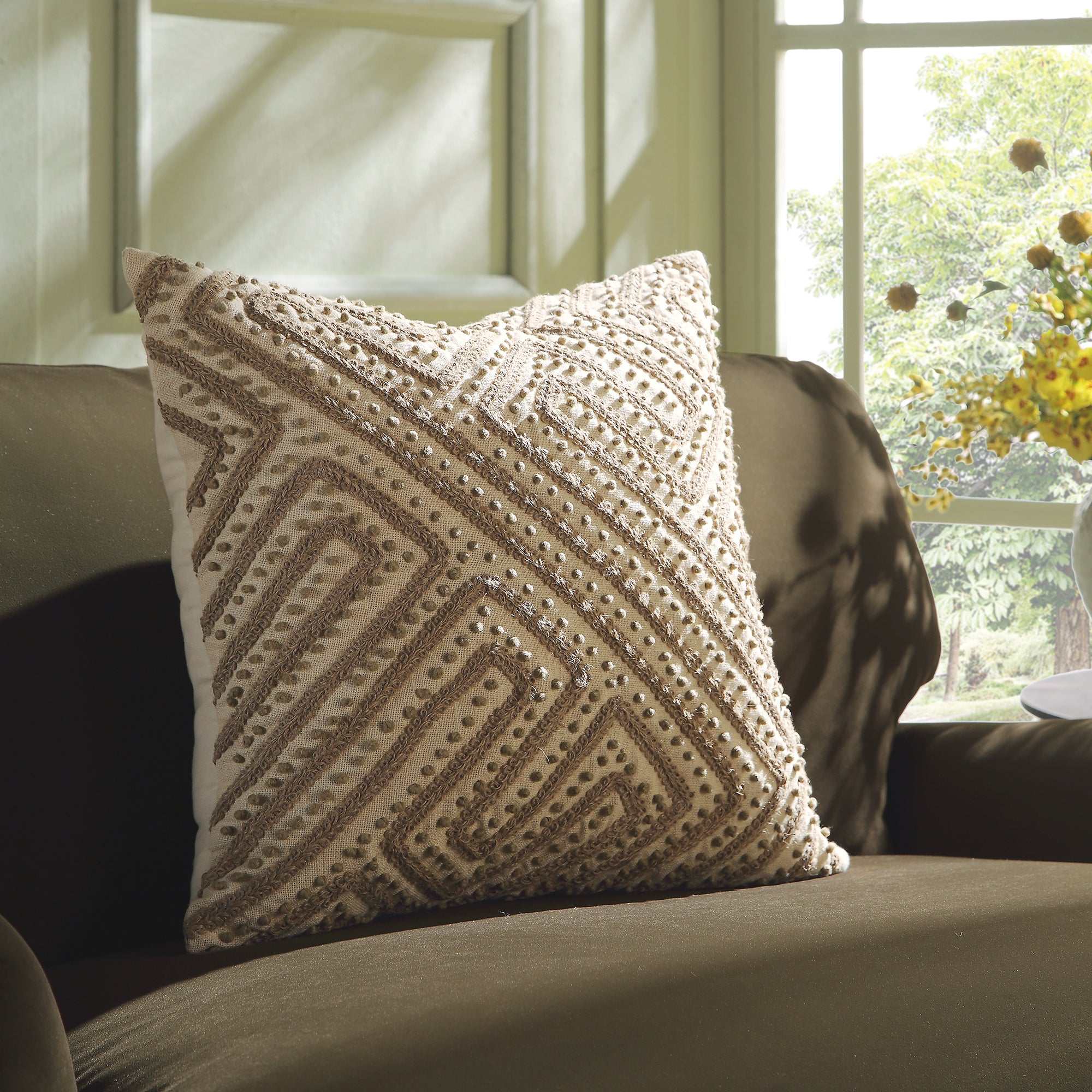 Boho Collection Inca Jute Cord Cushion