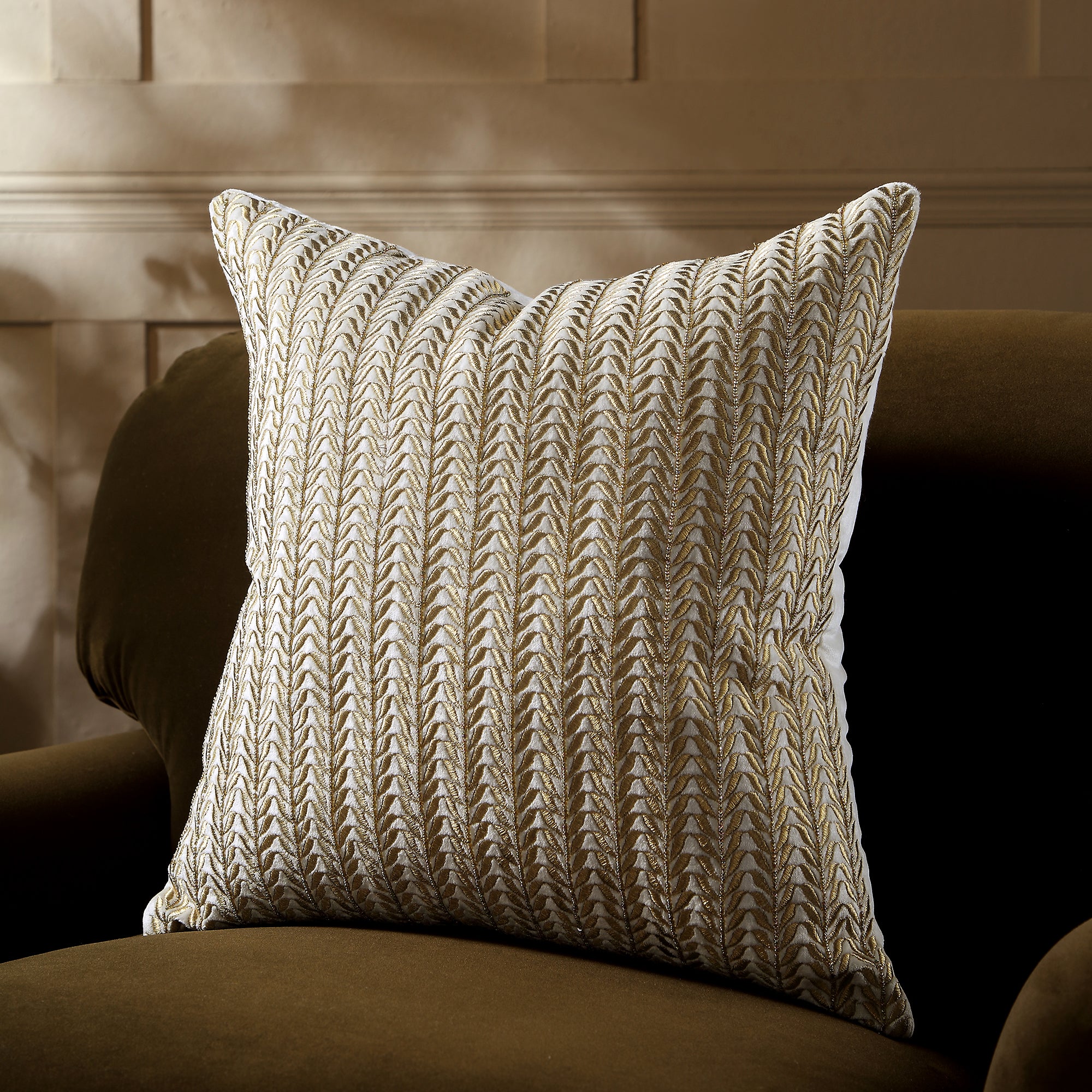 Luxe Collection Jasmine Hand Beaded Velvet Cushion