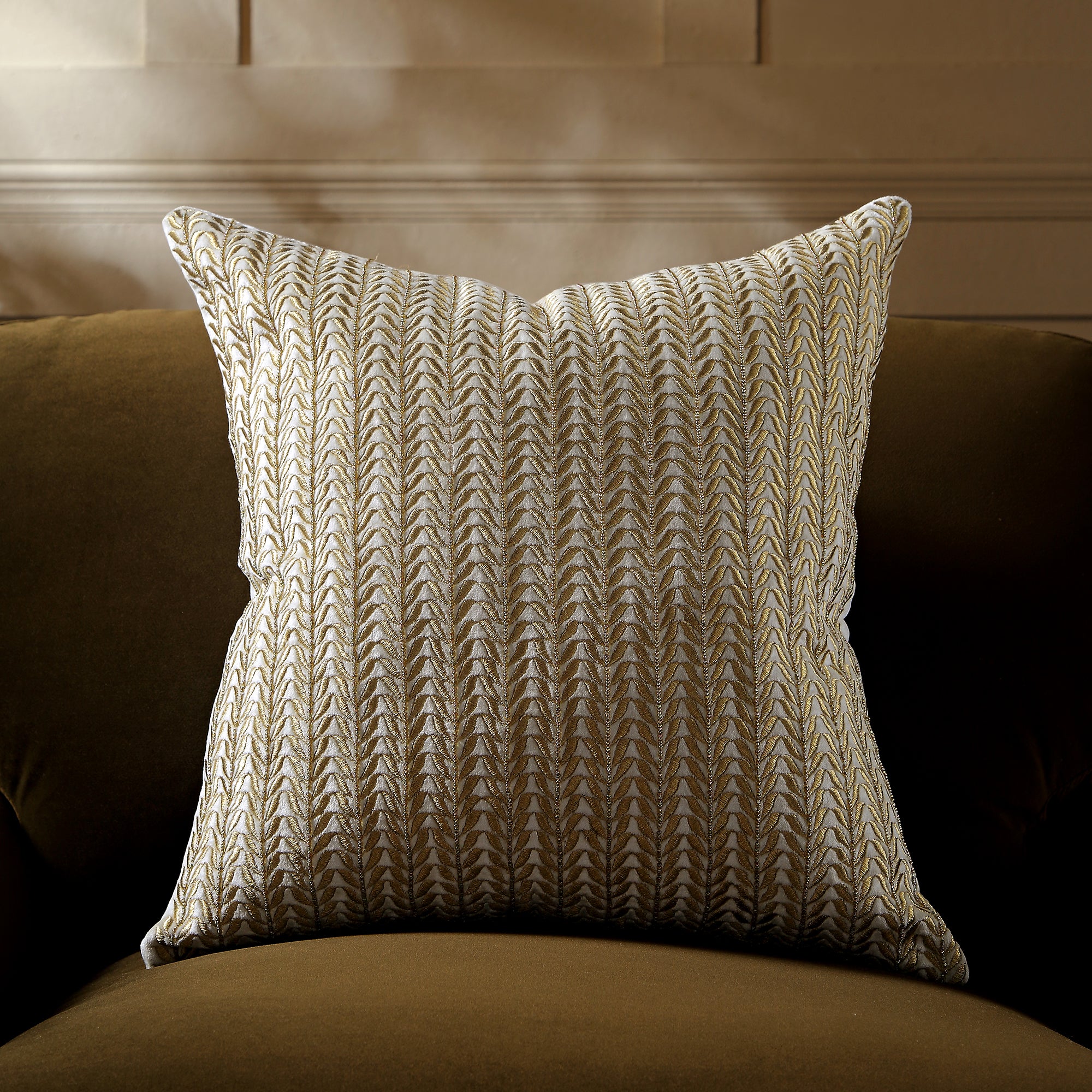 Luxe Collection Jasmine Hand Beaded Velvet Cushion