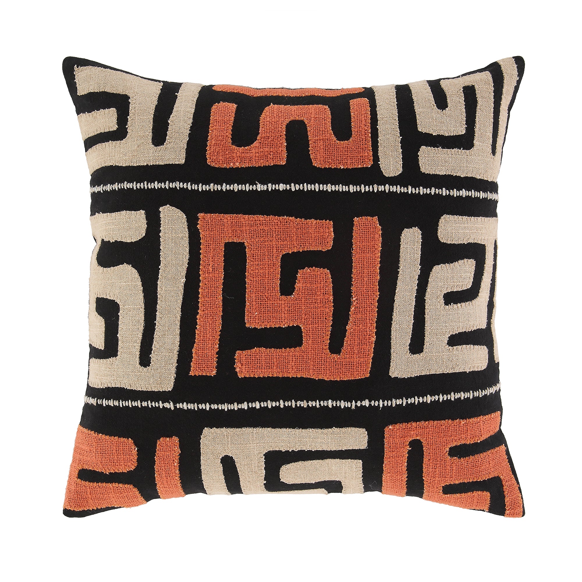 Javari Burnt Terracotta Appliqué Cushion