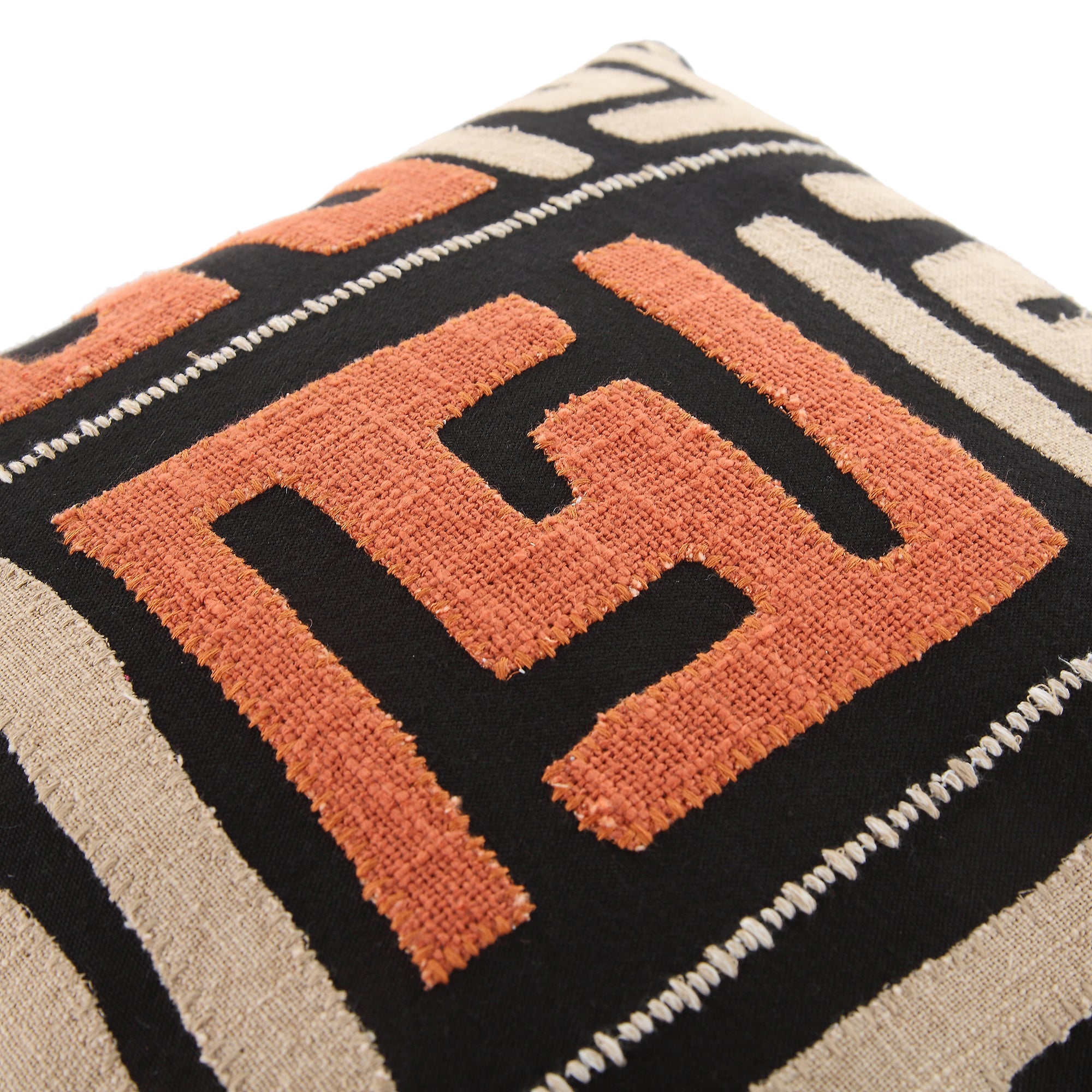 Javari Burnt Terracotta Appliqué Cushion