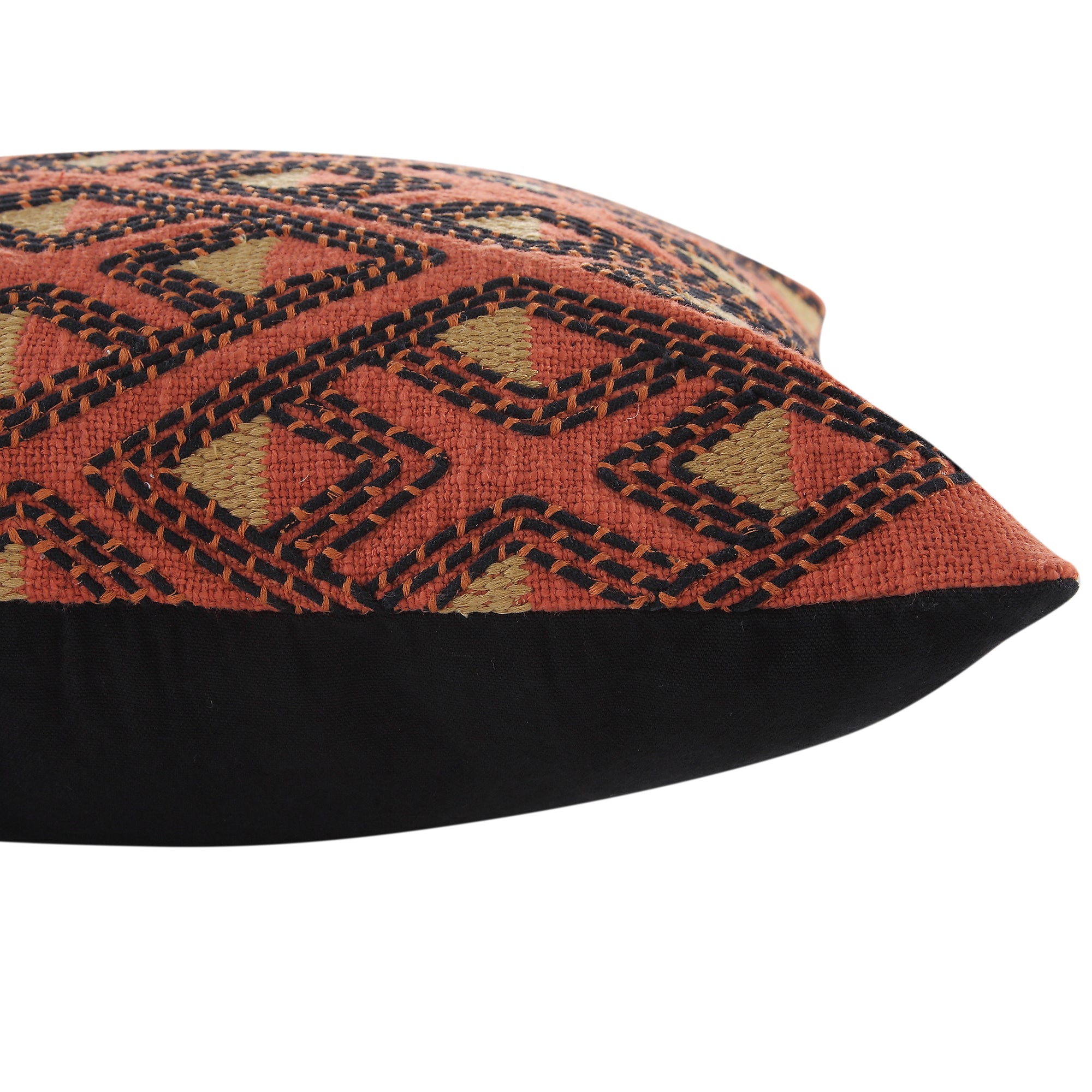 Javari Burnt Terracotta Stitched Cushion