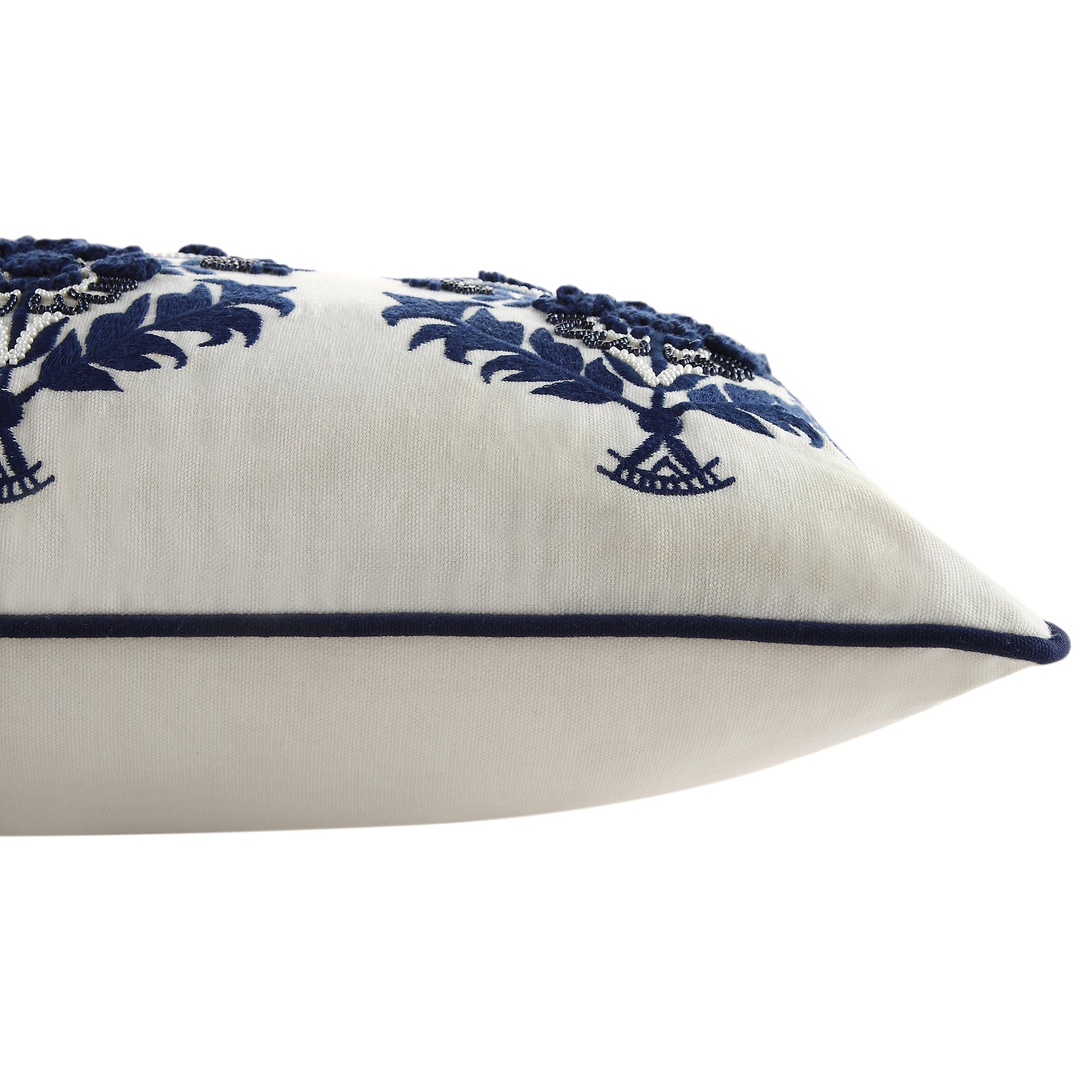 Indigo Collection Saphira Floral Rectangular Cushion