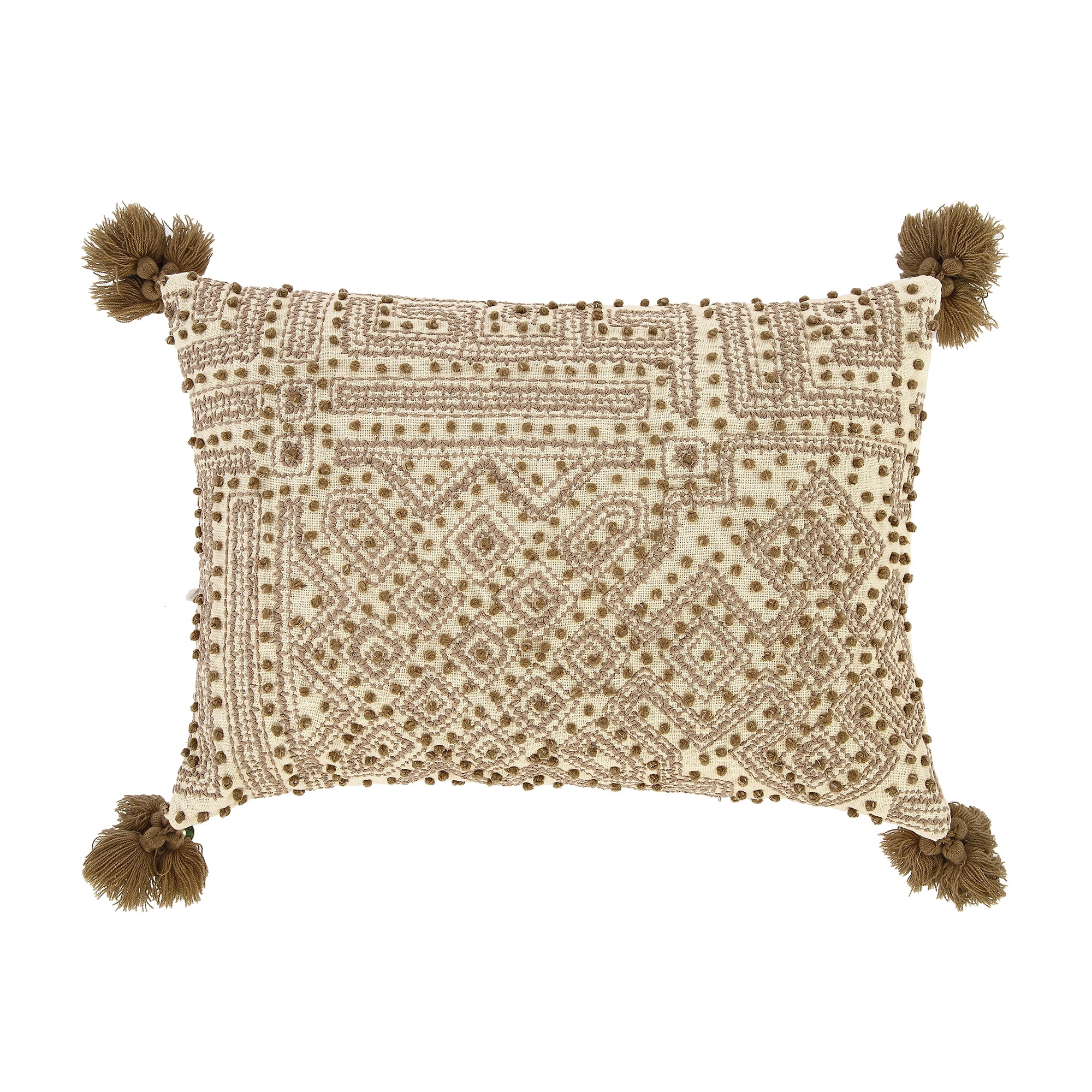 Boho Collection Savannah French Knot Tassel Cushion