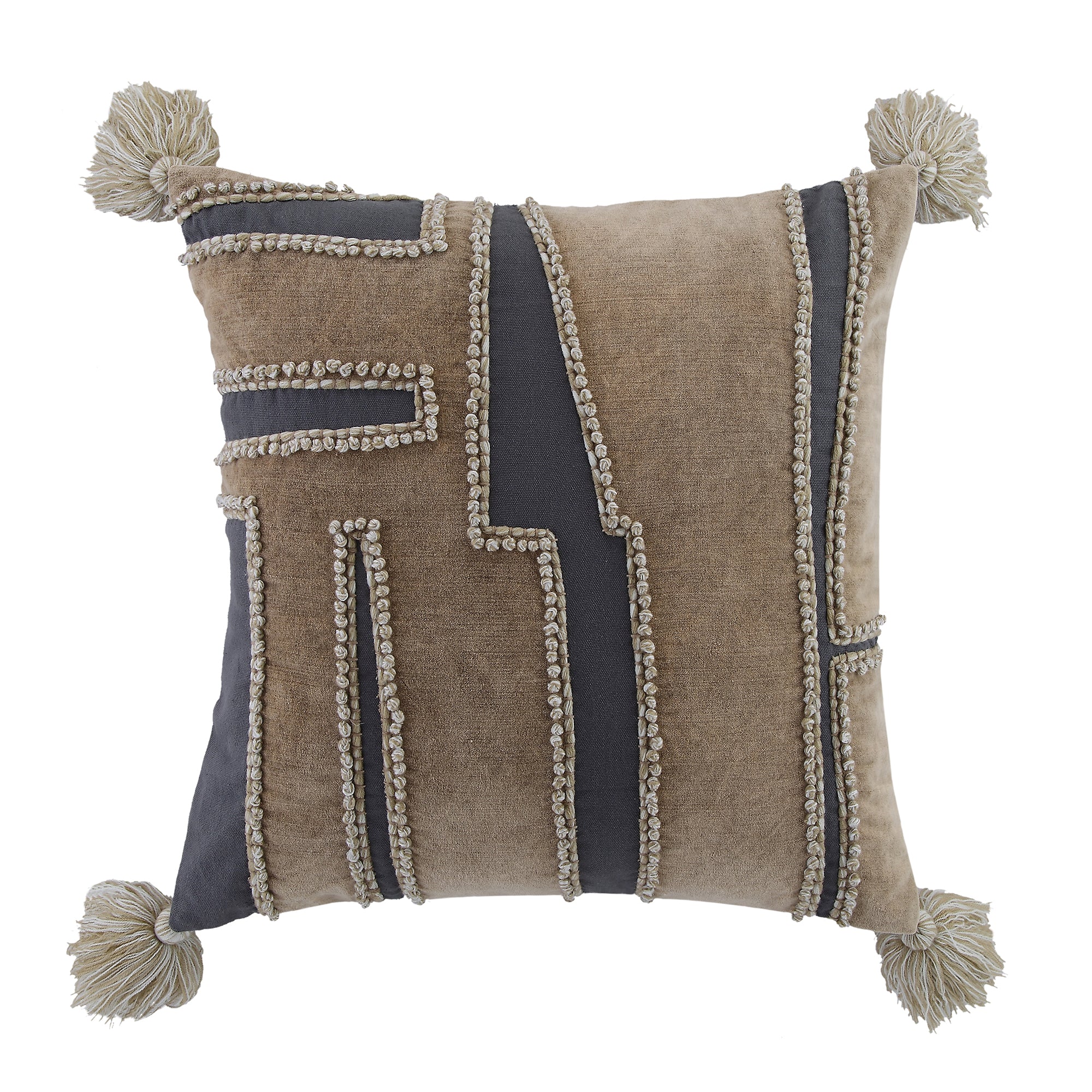 Wylder Collection Enzyme Washed Patchwork Cushion