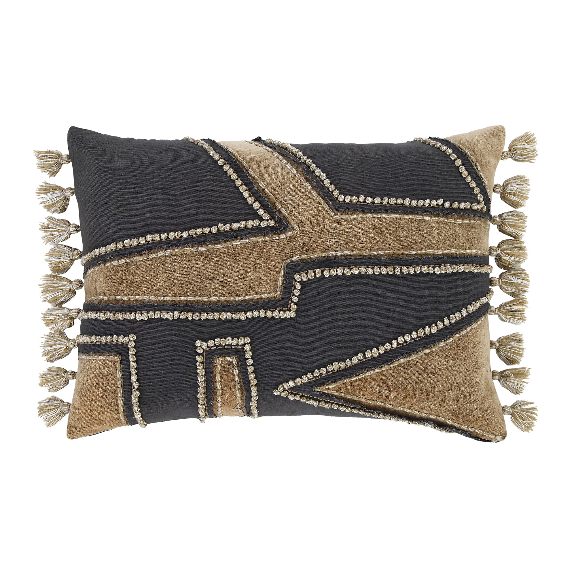 Wylder Collection Enzyme Washed Wool Tassel Cushion