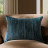 Luxe Collection Zita Beaded Teal Cotton Velvet Cushion