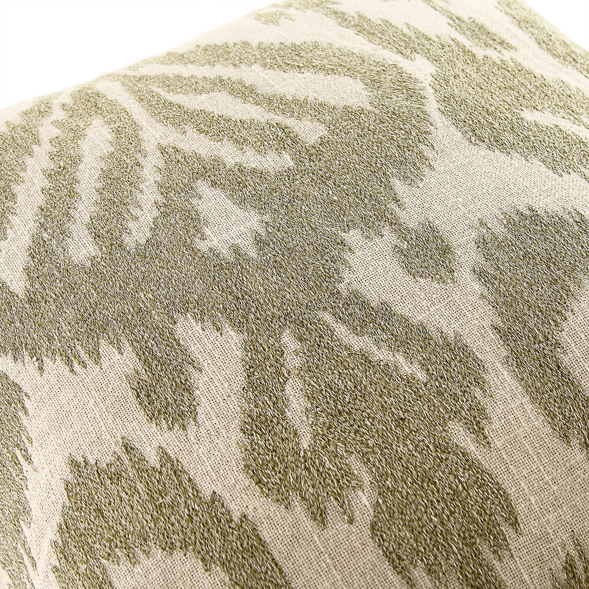 Ikat Collection Sage Green Hand Embroidered Cushion