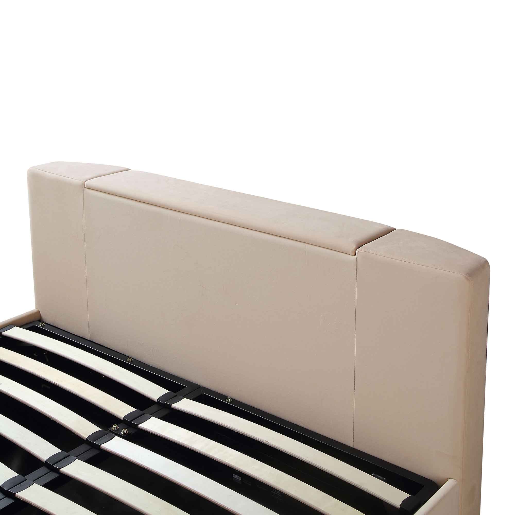 Wilton Champagne Velvet Ottoman TV Bed