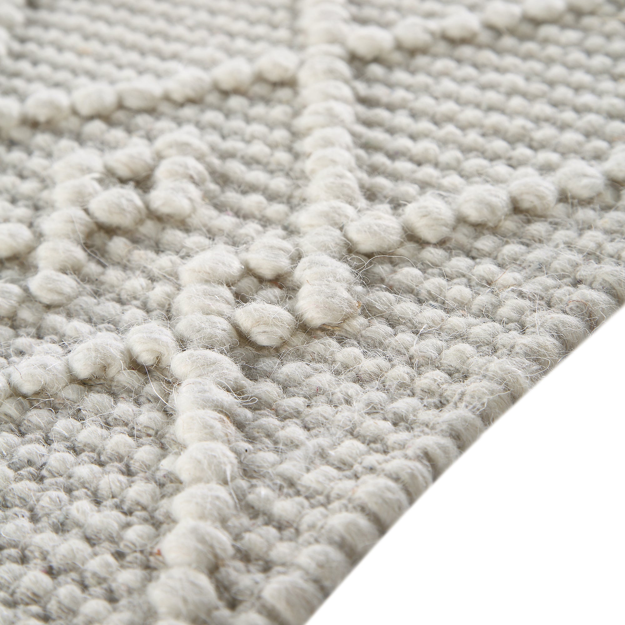 Avanti Hand Woven Cream Bobble Wool Rug