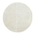 Geo Curve Cream Hand Tufted New Zealand Wool Round Rug