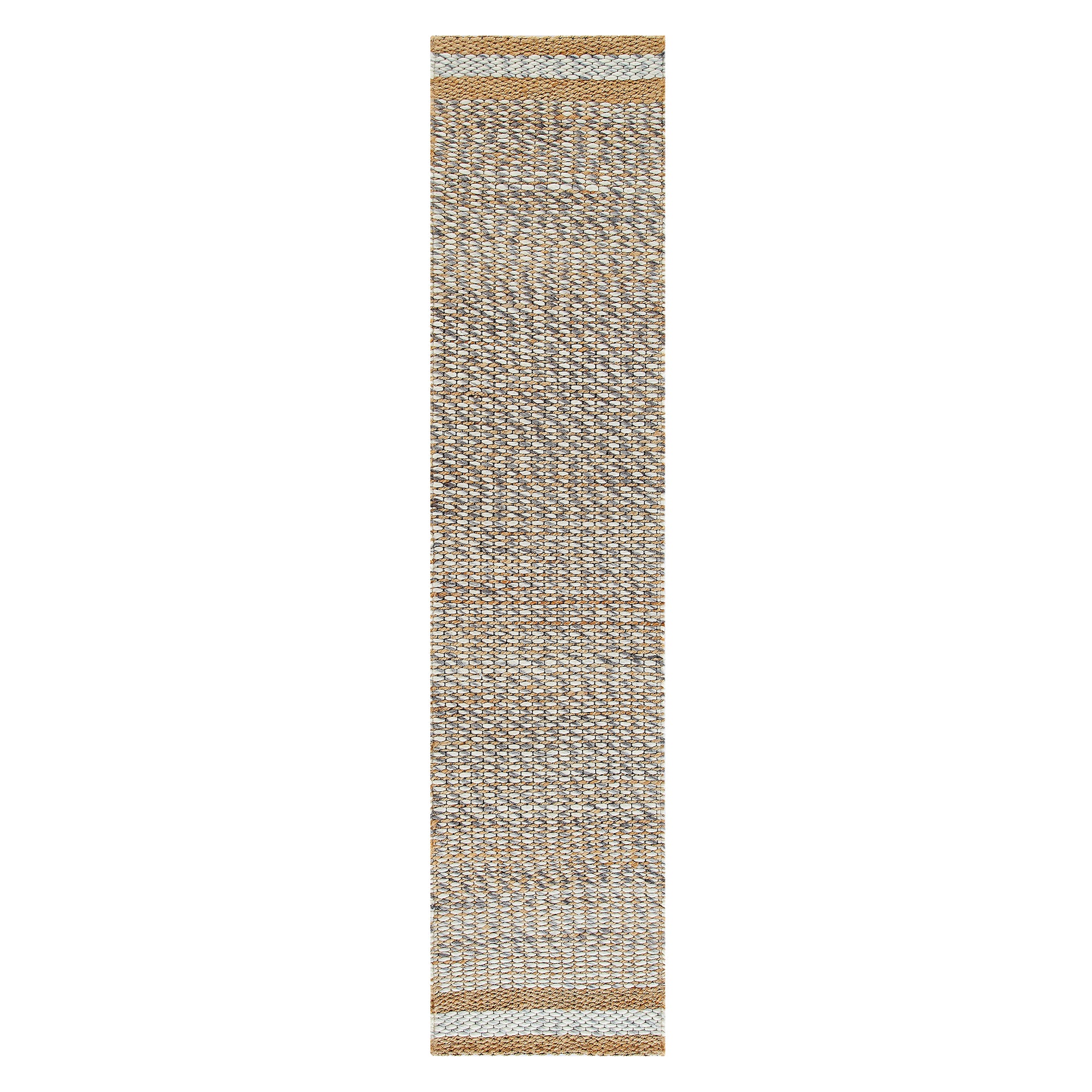 Kerala Variegated Wool and Jute Hand Braided Runner