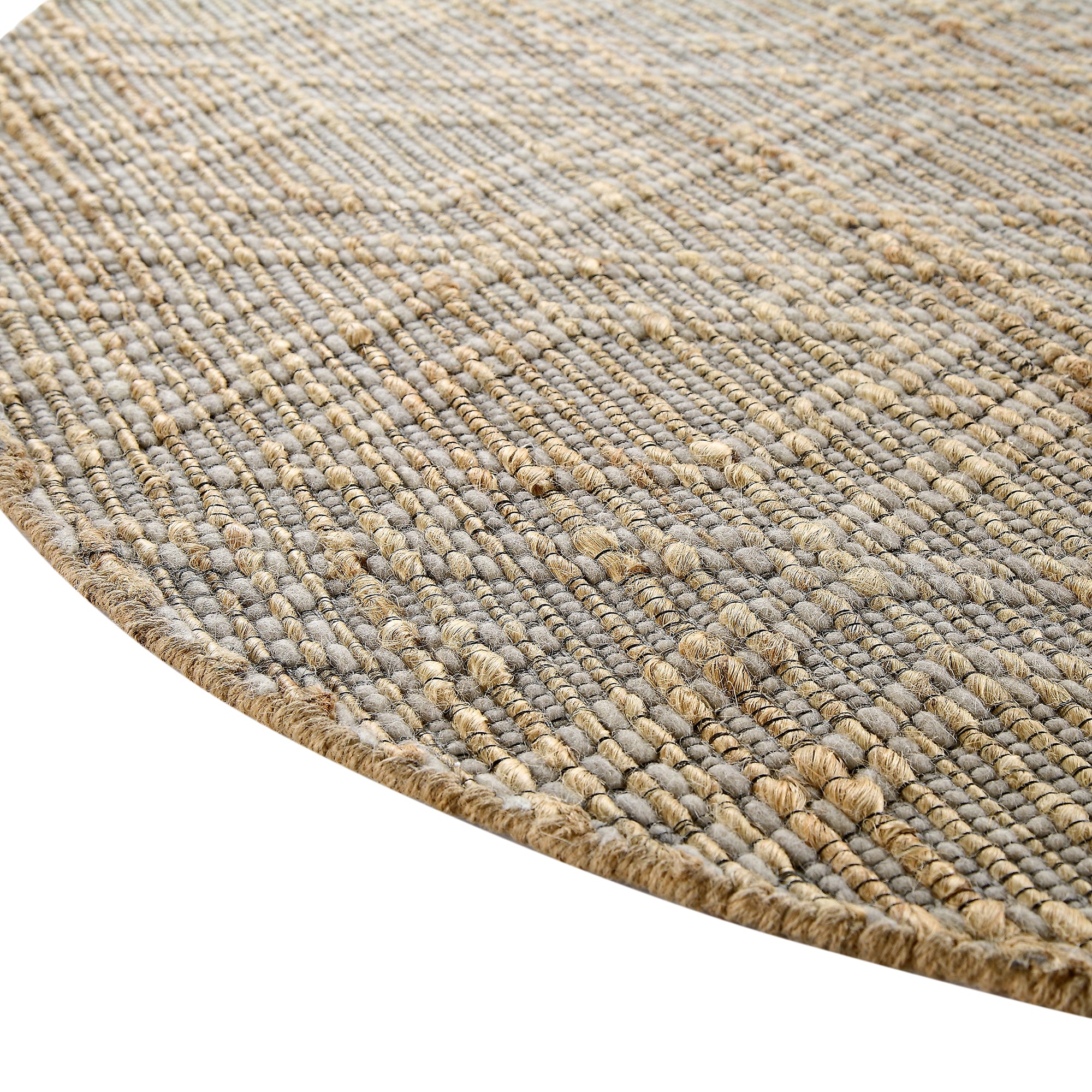 Cambria Wool and Jute Handmade Patterned Round Rug