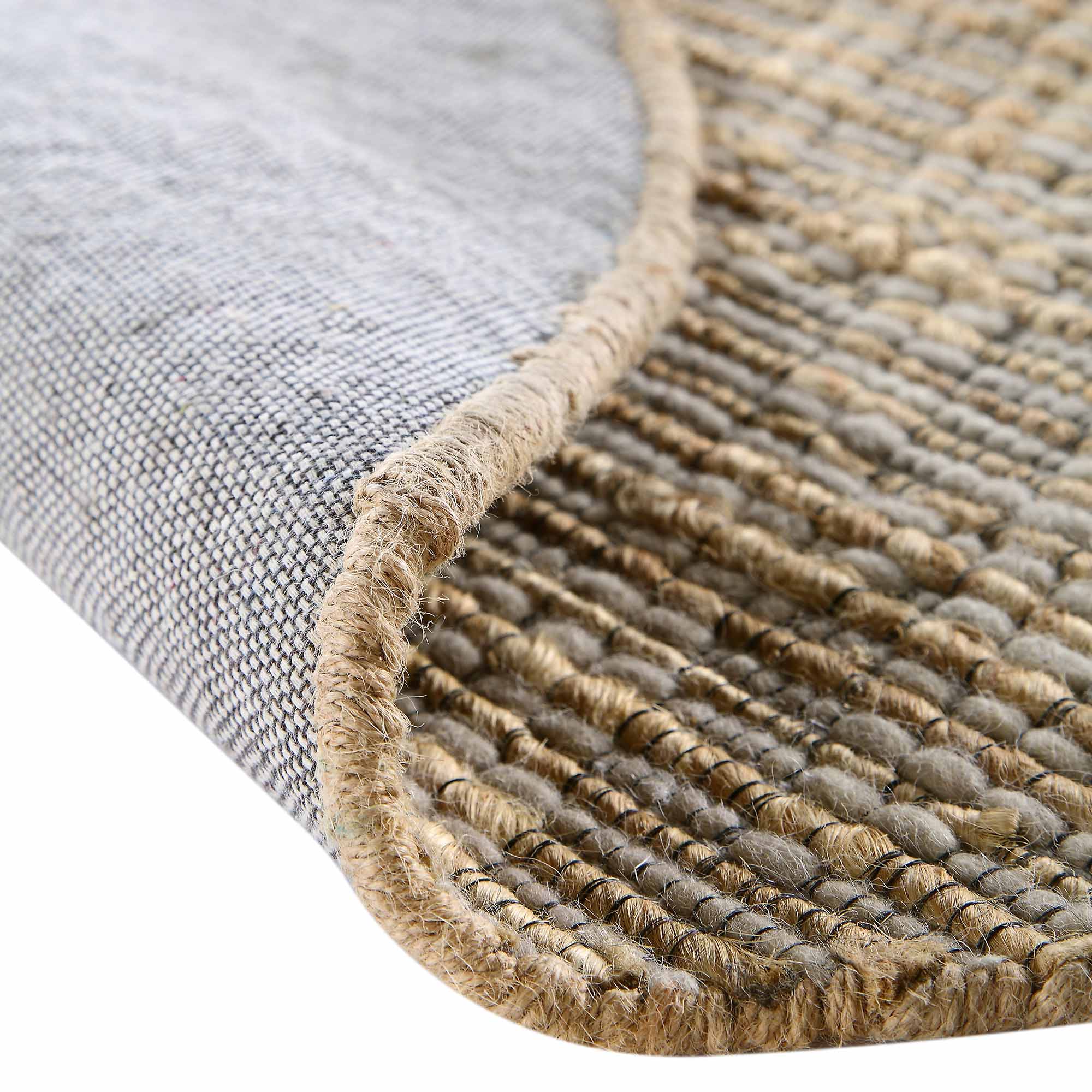 Cambria Wool and Jute Handmade Patterned Round Rug