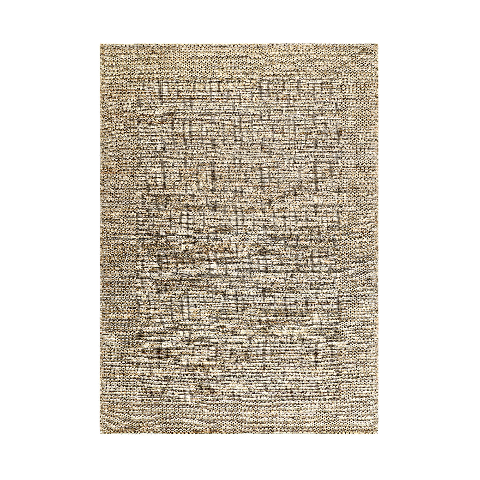 Cambria Wool and Jute Handwoven Patterned Rectangular Rug