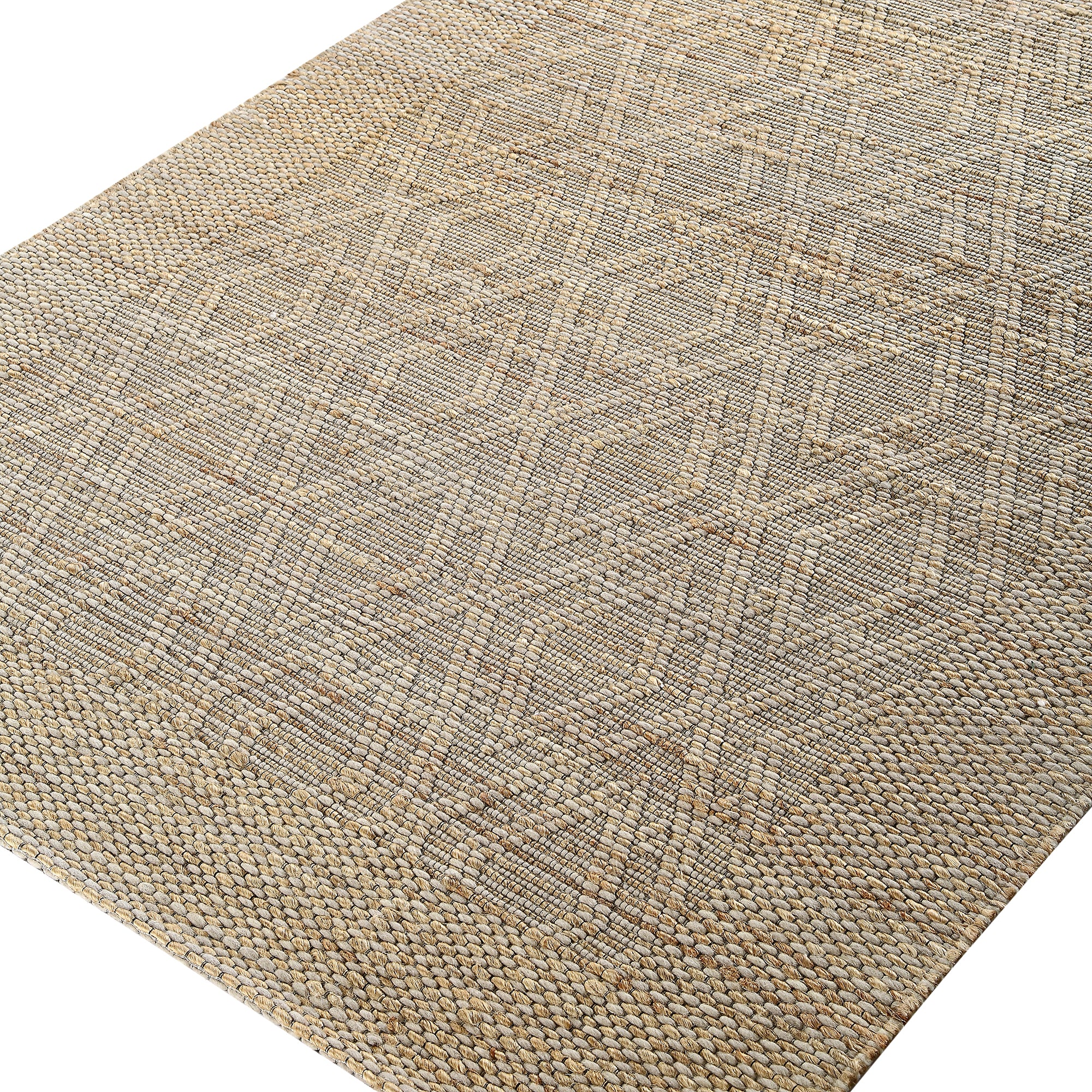 Cambria Wool and Jute Handwoven Patterned Rectangular Rug