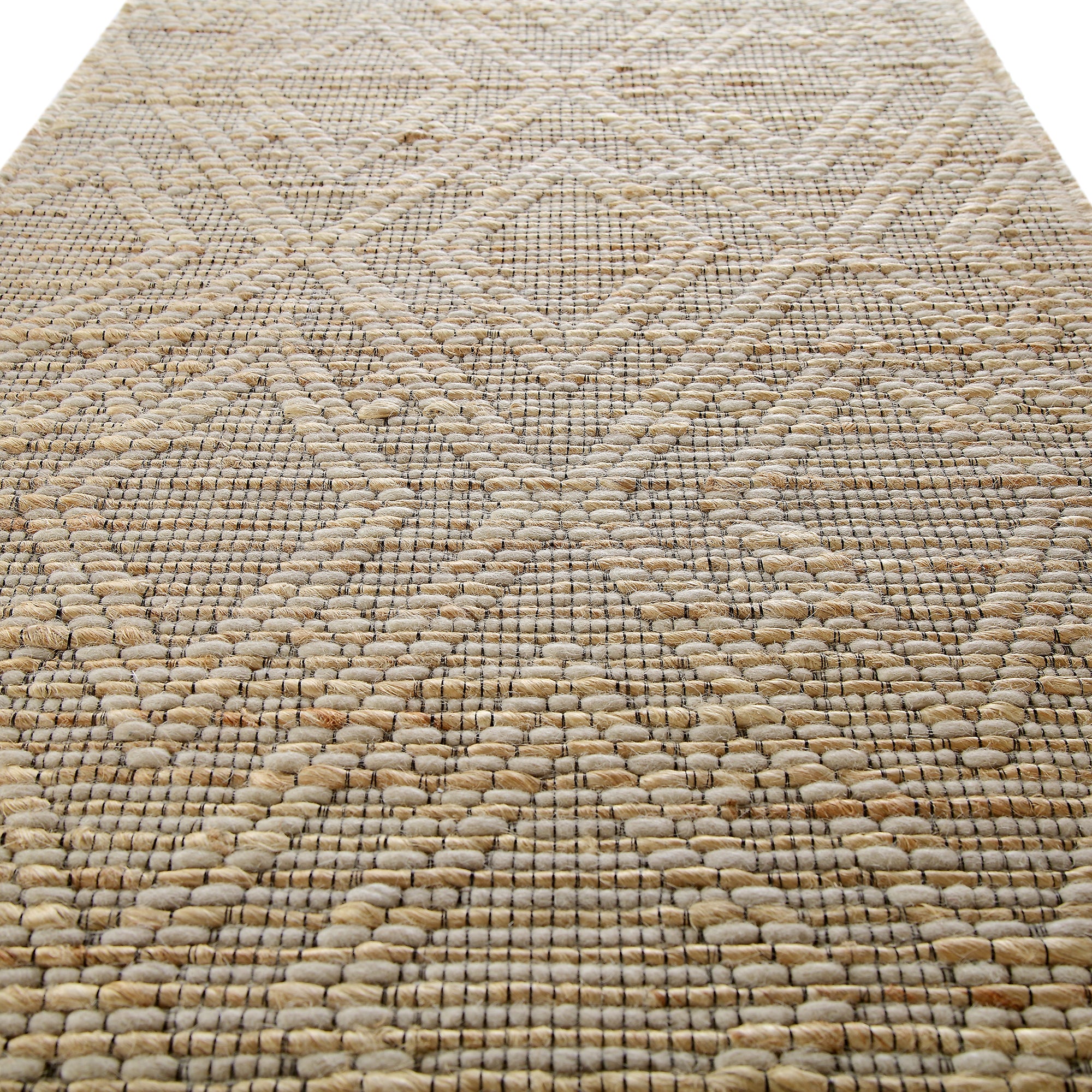 Cambria Wool and Jute Handwoven Patterned Runner