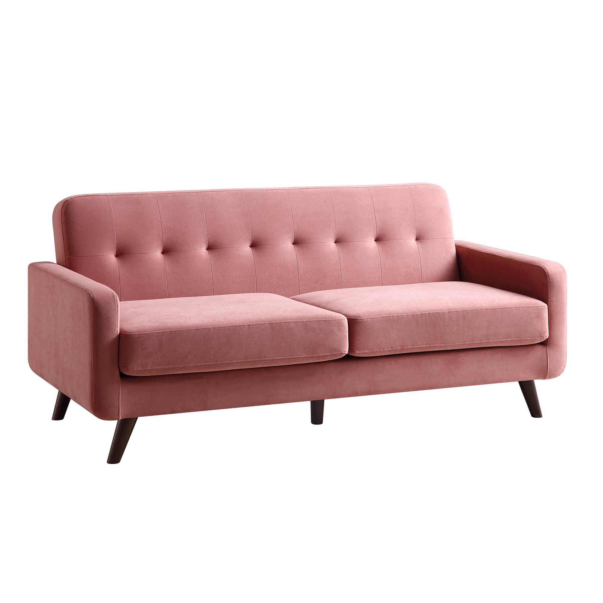 Clarence 3-Seater Sofa in Blush Pink Velvet