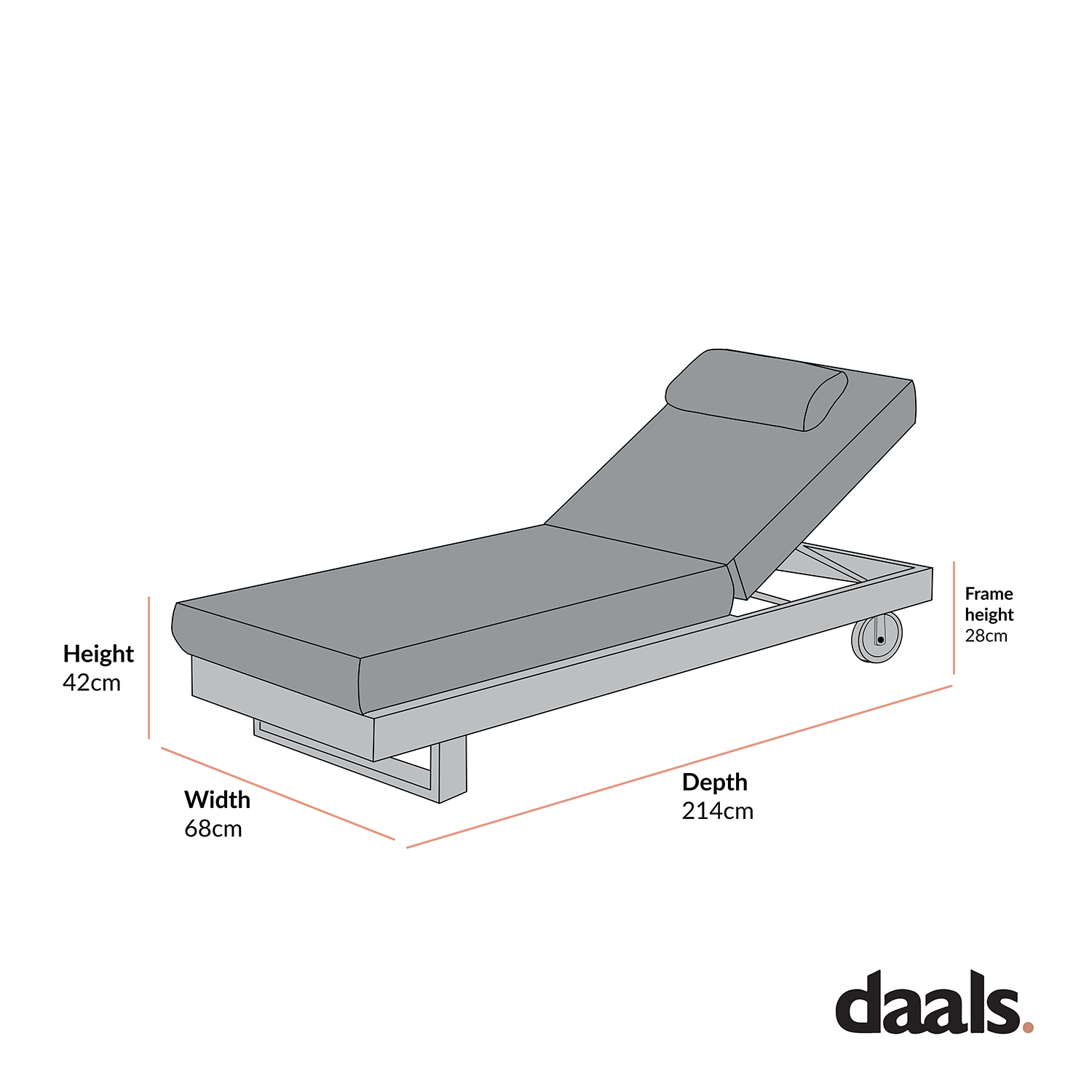 Montrose Aluminium Outdoor Sun Lounger, Brushed Silver Oak