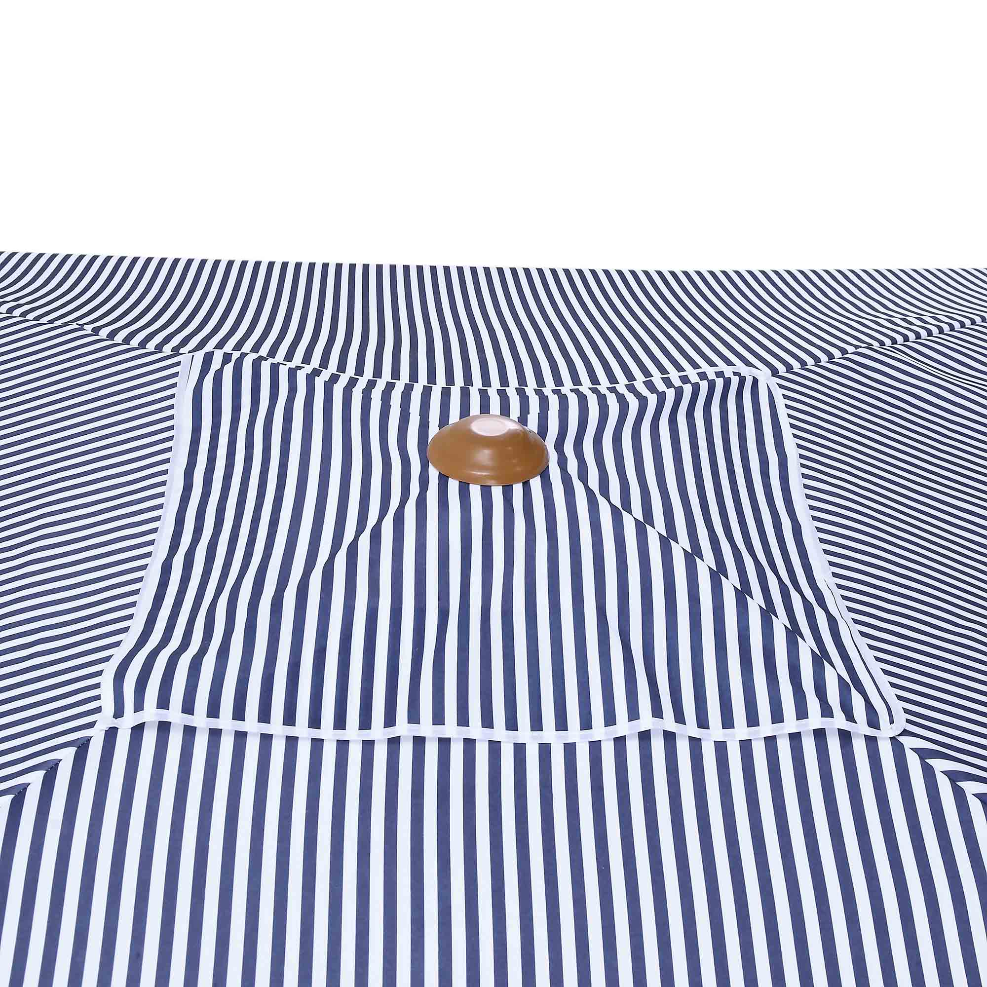 Gabriel Blue and White Striped Fringed Cabana