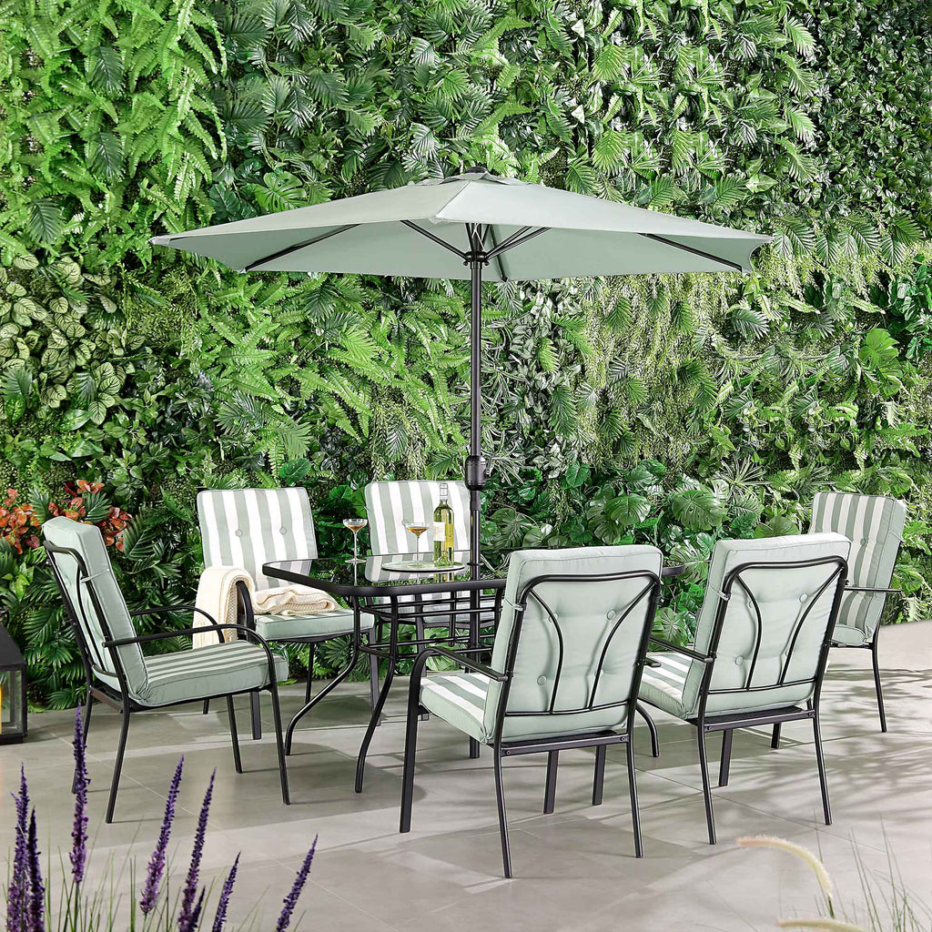 champneys-6-seater-steel-and-fabric-outdoor-patio-dining-set-with-cran