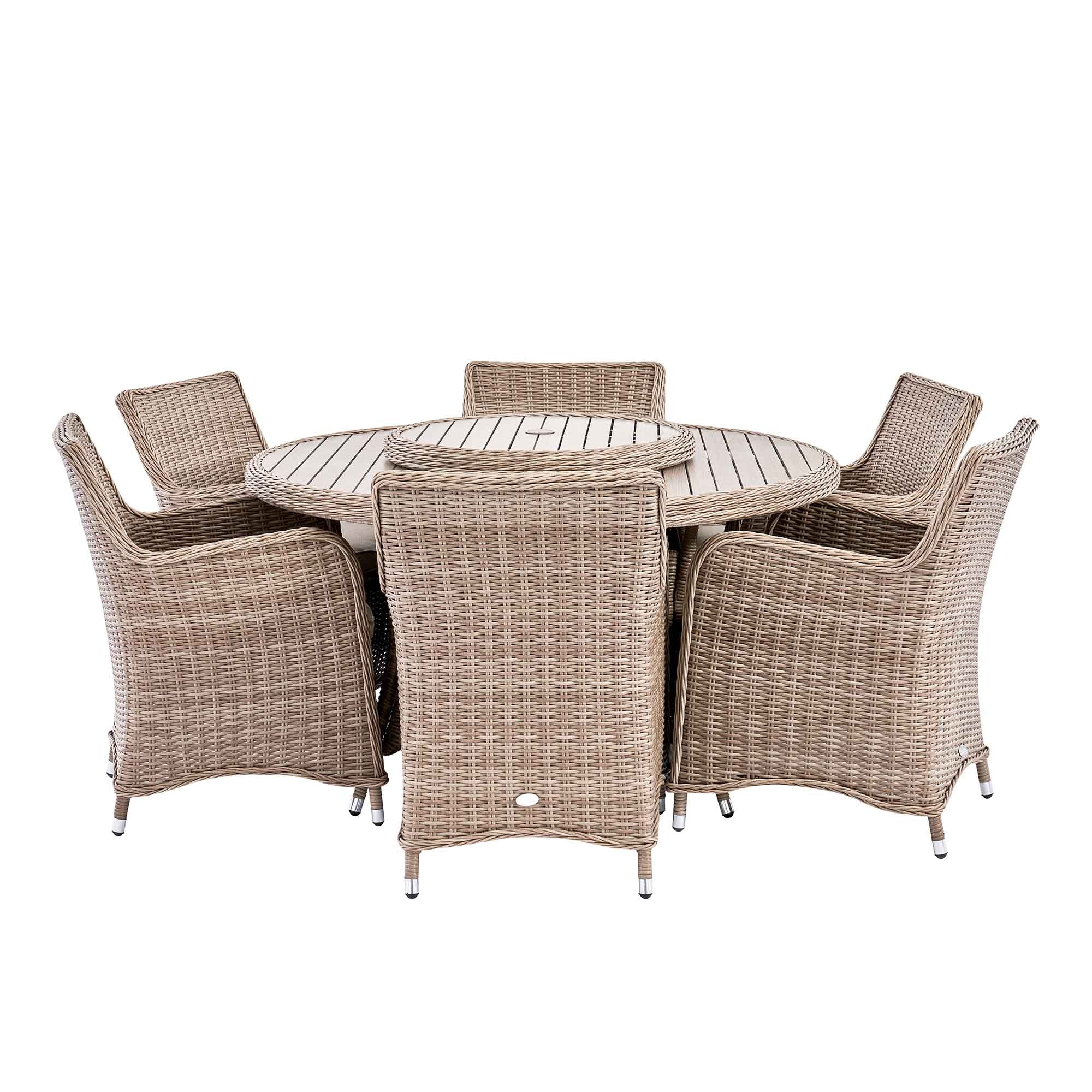 Cover for Hampshire 6-Seater Round Wicker Rattan Dining Set
