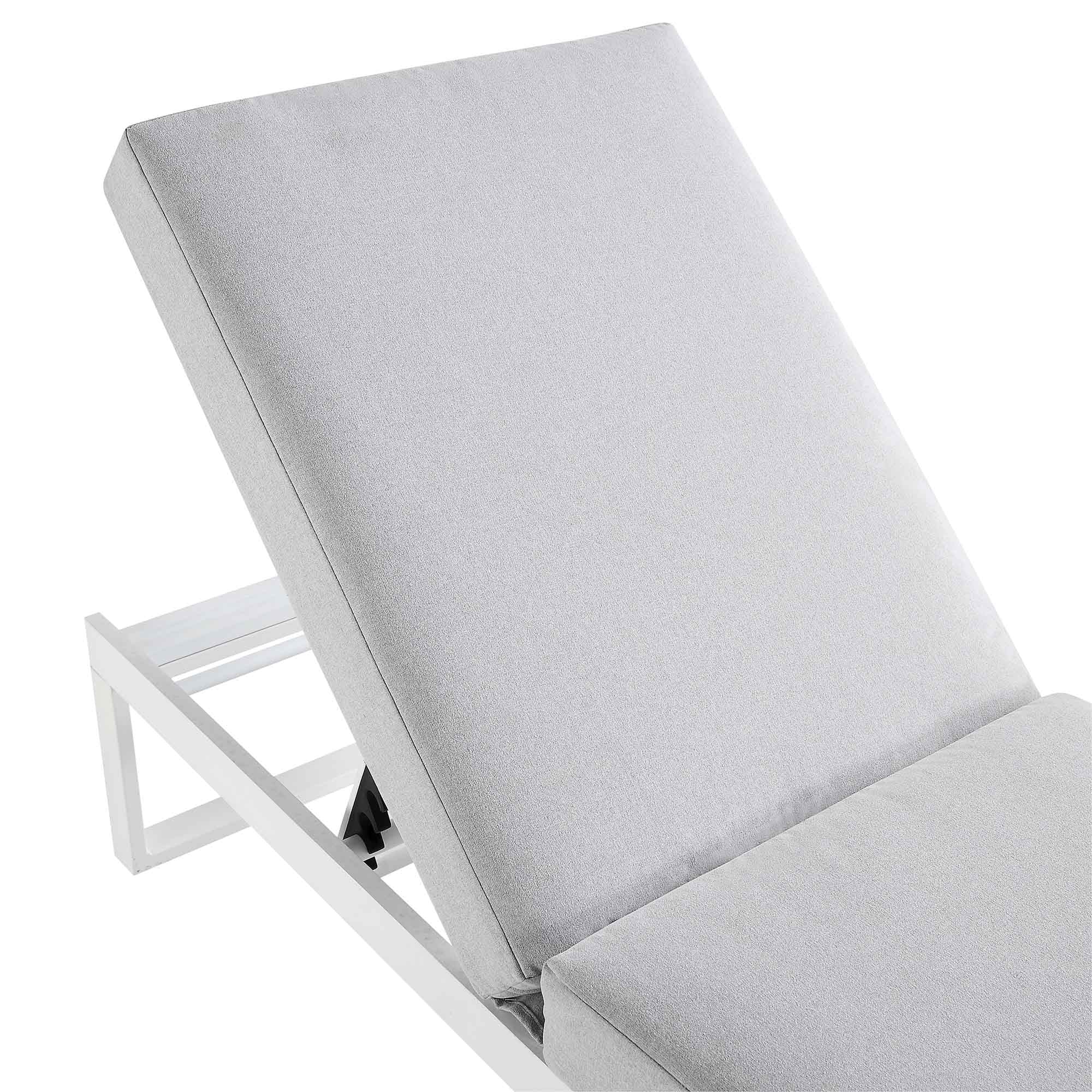 Albany Aluminium Sun Lounger and Side Table Set, White